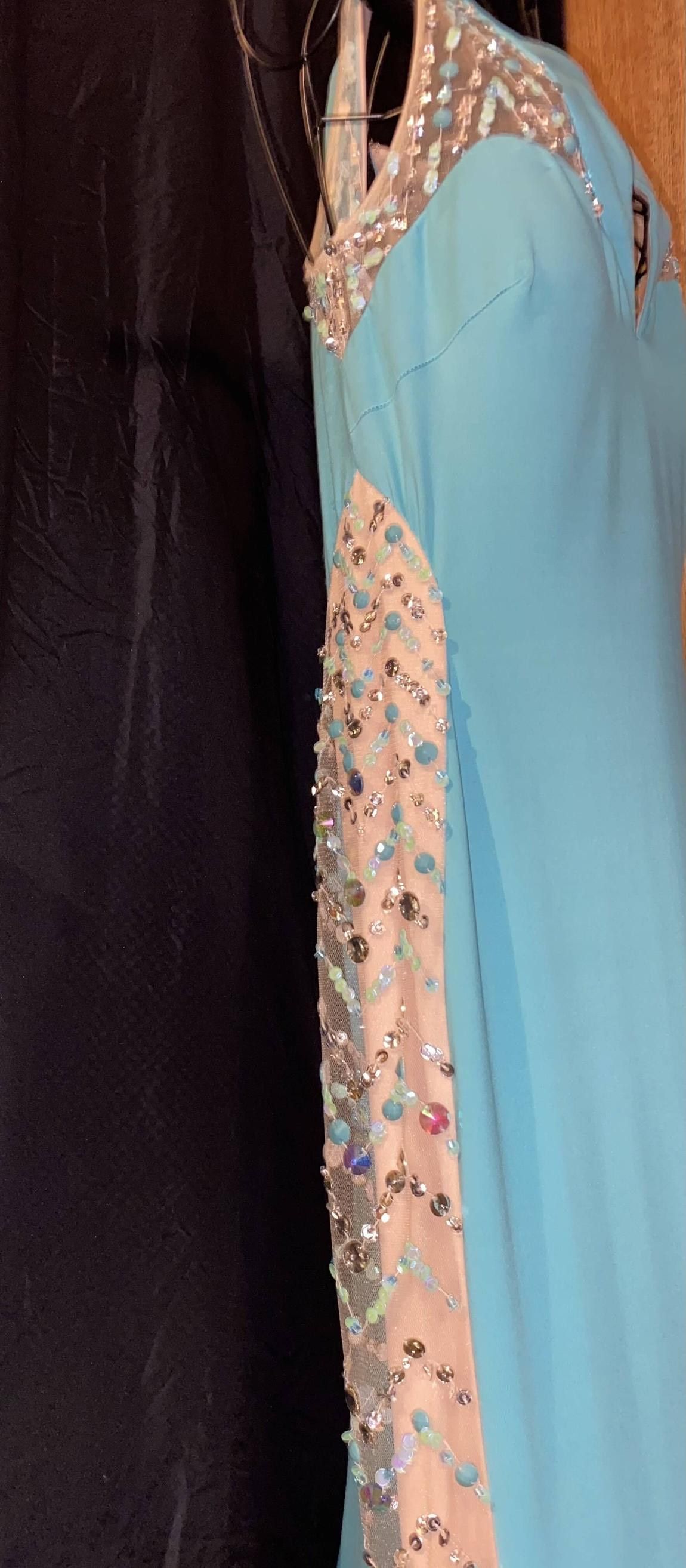 Rachel Allan Size 6 Prom Light Blue Floor Length Maxi on Queenly