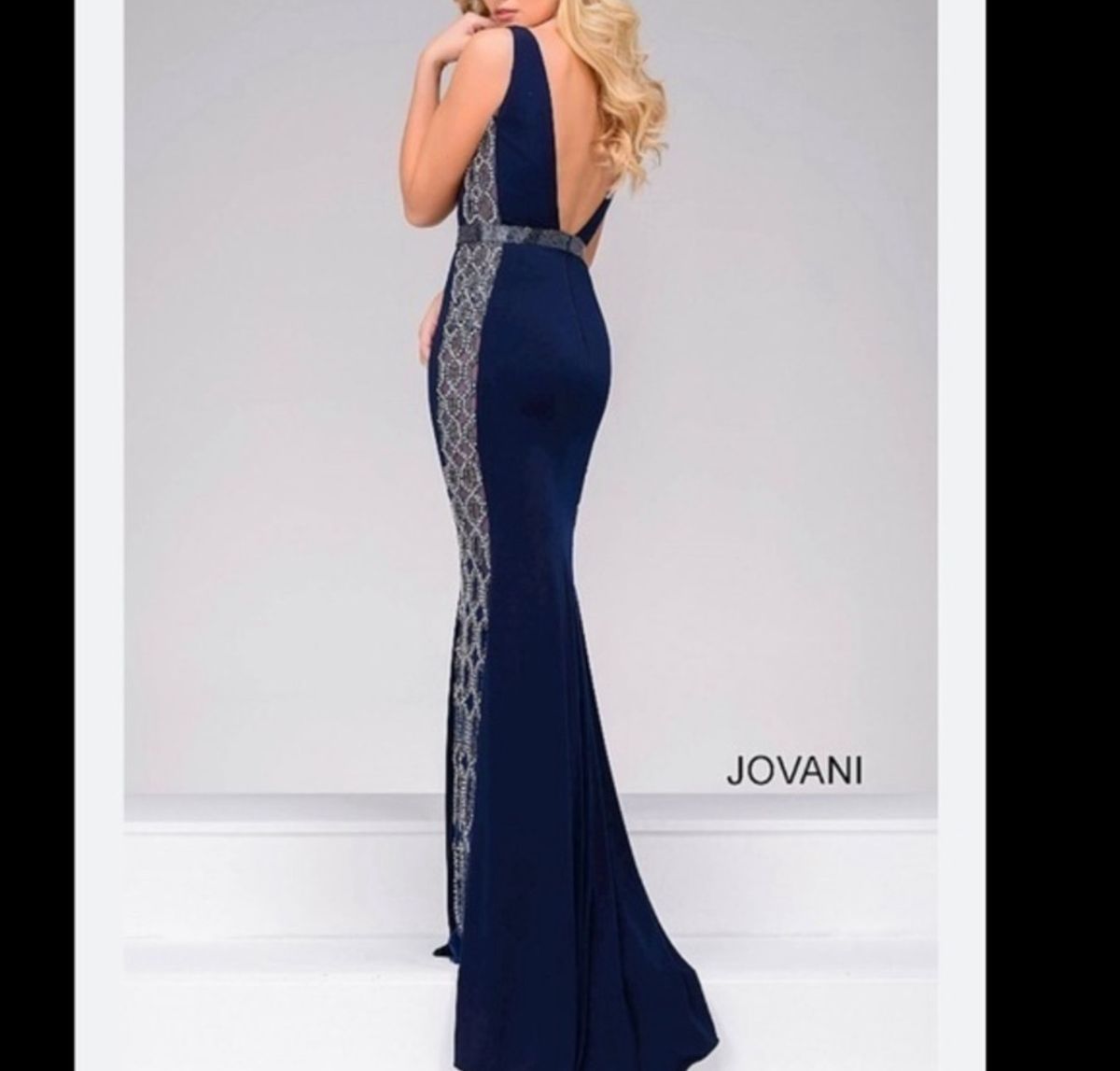 Jovani Size 4 Prom Blue Floor Length Maxi on Queenly