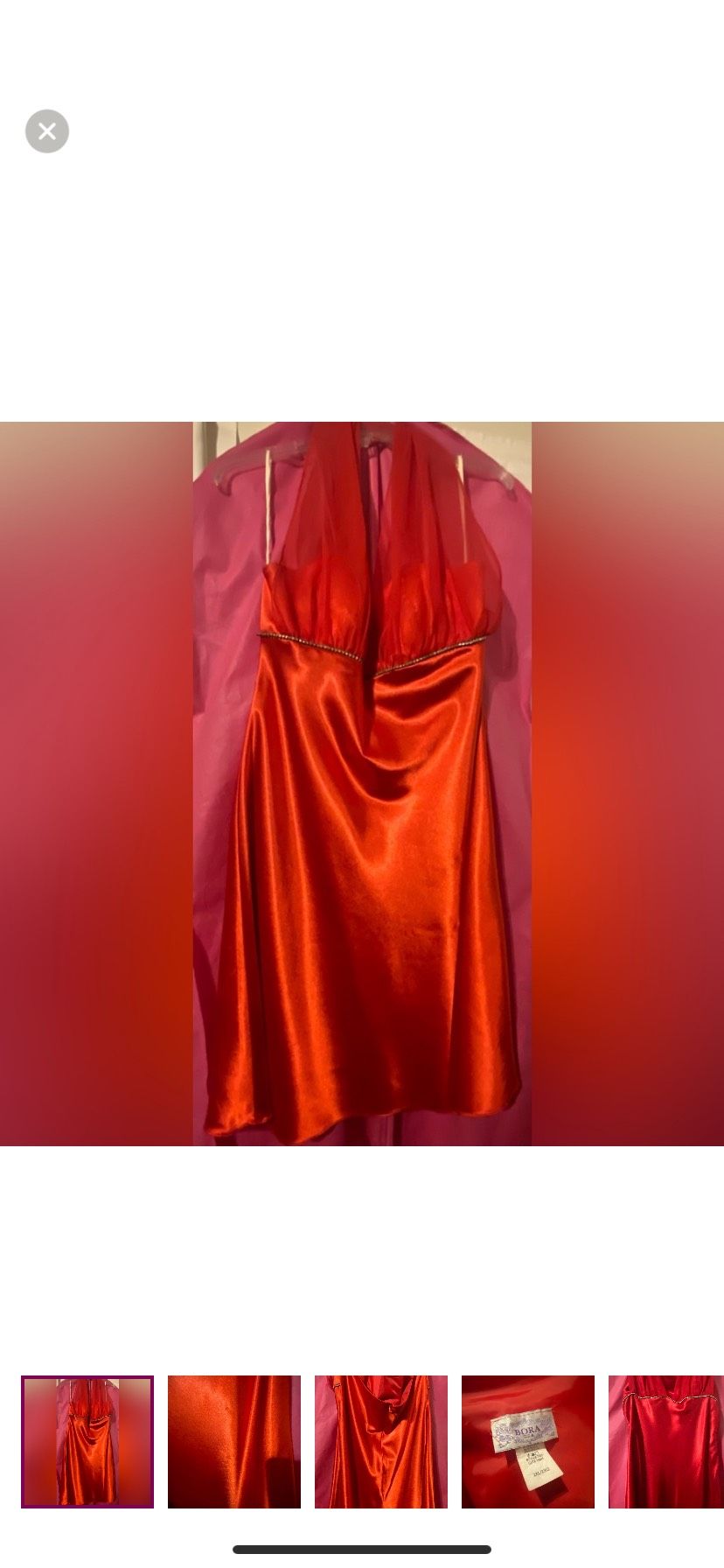 Bora USA Size 14 Halter Red Cocktail Dress on Queenly