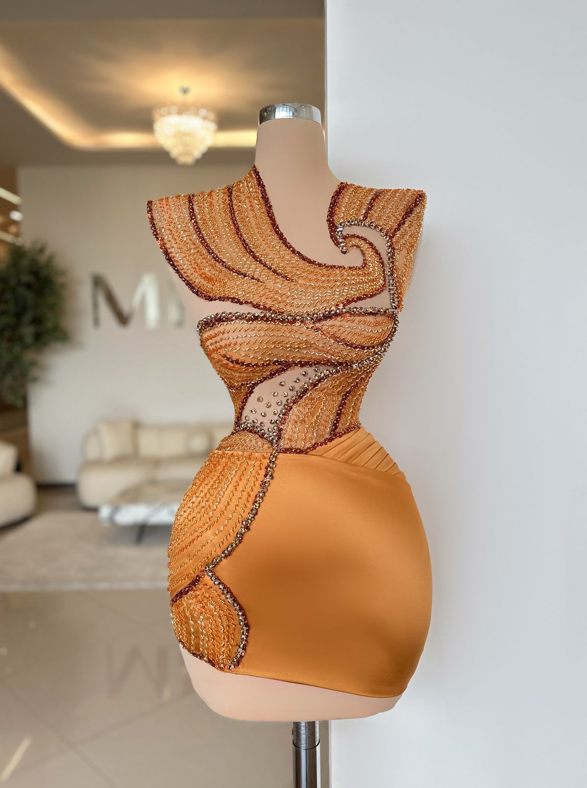 Style Sasha Minna Fashion Size XS Prom Orange Cocktail Dress on Queenly