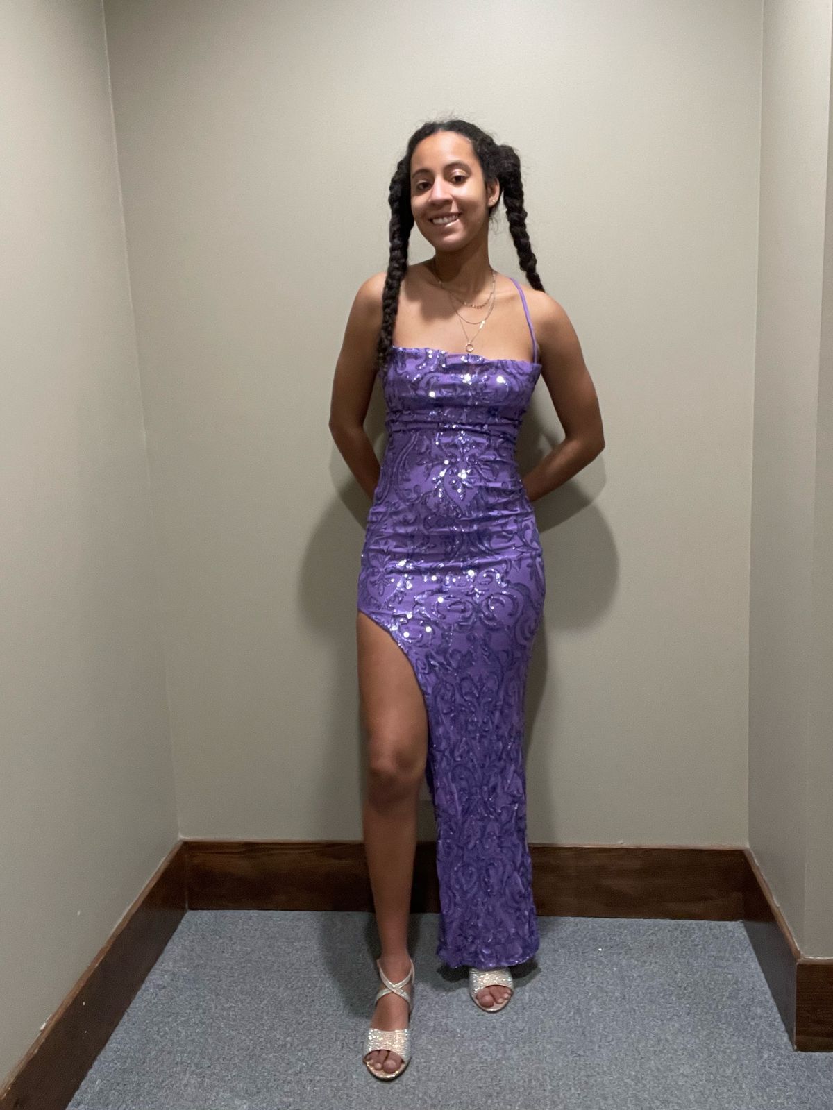 Windsor Size 6 Prom Purple Side Slit Dress on Queenly