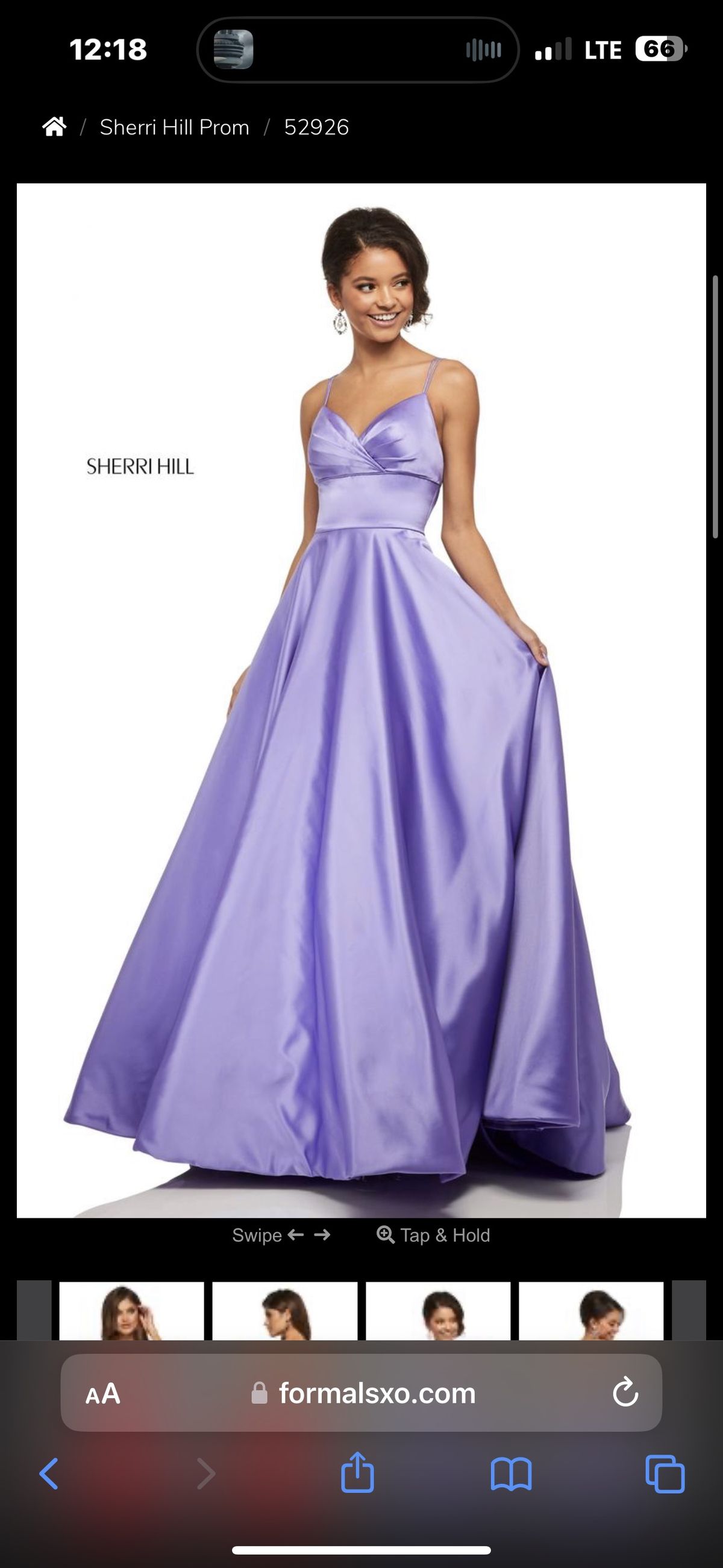 Style 52926 Sherri Hill Size 0 Prom Plunge Blue Dress With Train on Queenly