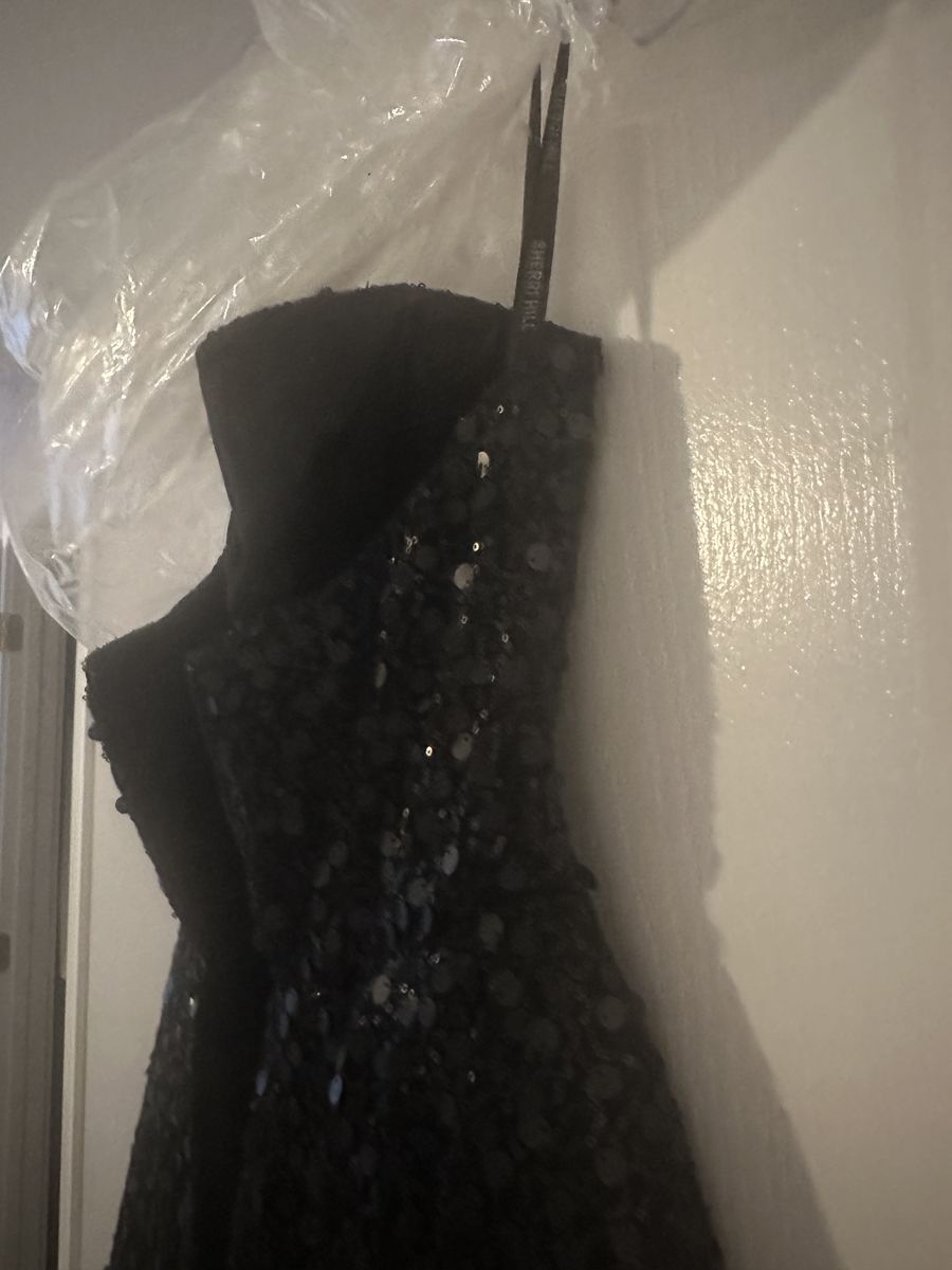 Sherri Hill Size 0 Prom Strapless Black Cocktail Dress on Queenly