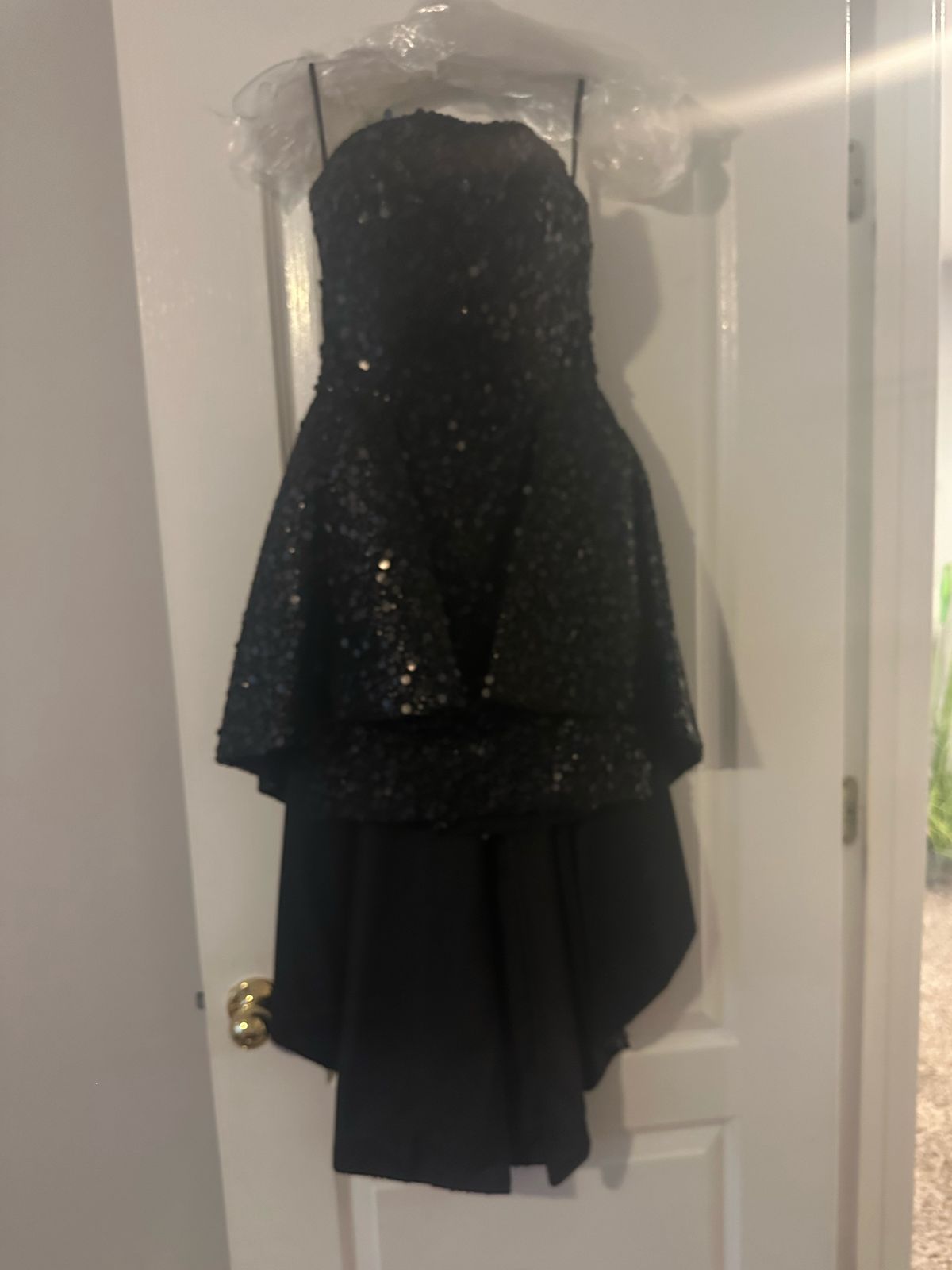Sherri Hill Size 0 Prom Strapless Black Cocktail Dress on Queenly