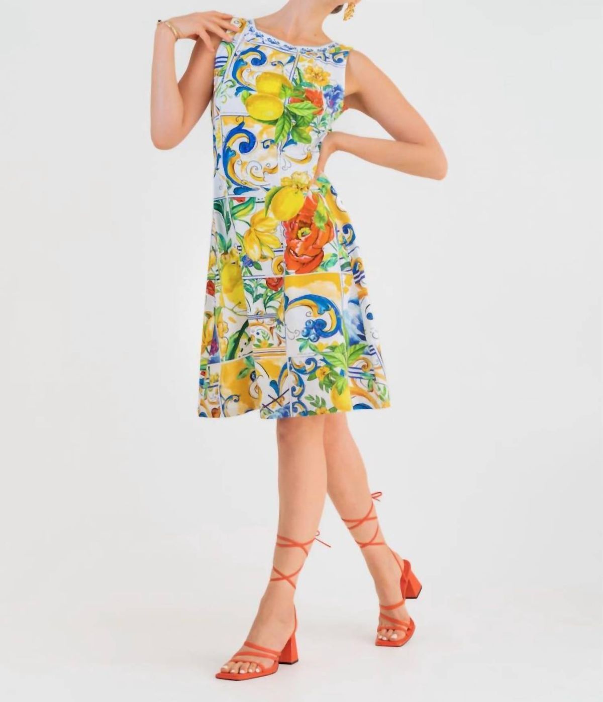Style 1-675790979-3855 DOLCEZZA Size 0 Multicolor Cocktail Dress on Queenly