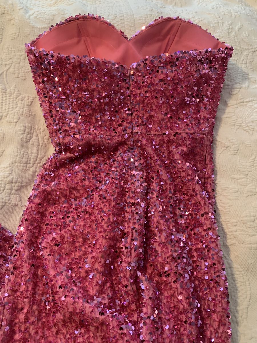 Size 0 Pink Side Slit Dress on Queenly
