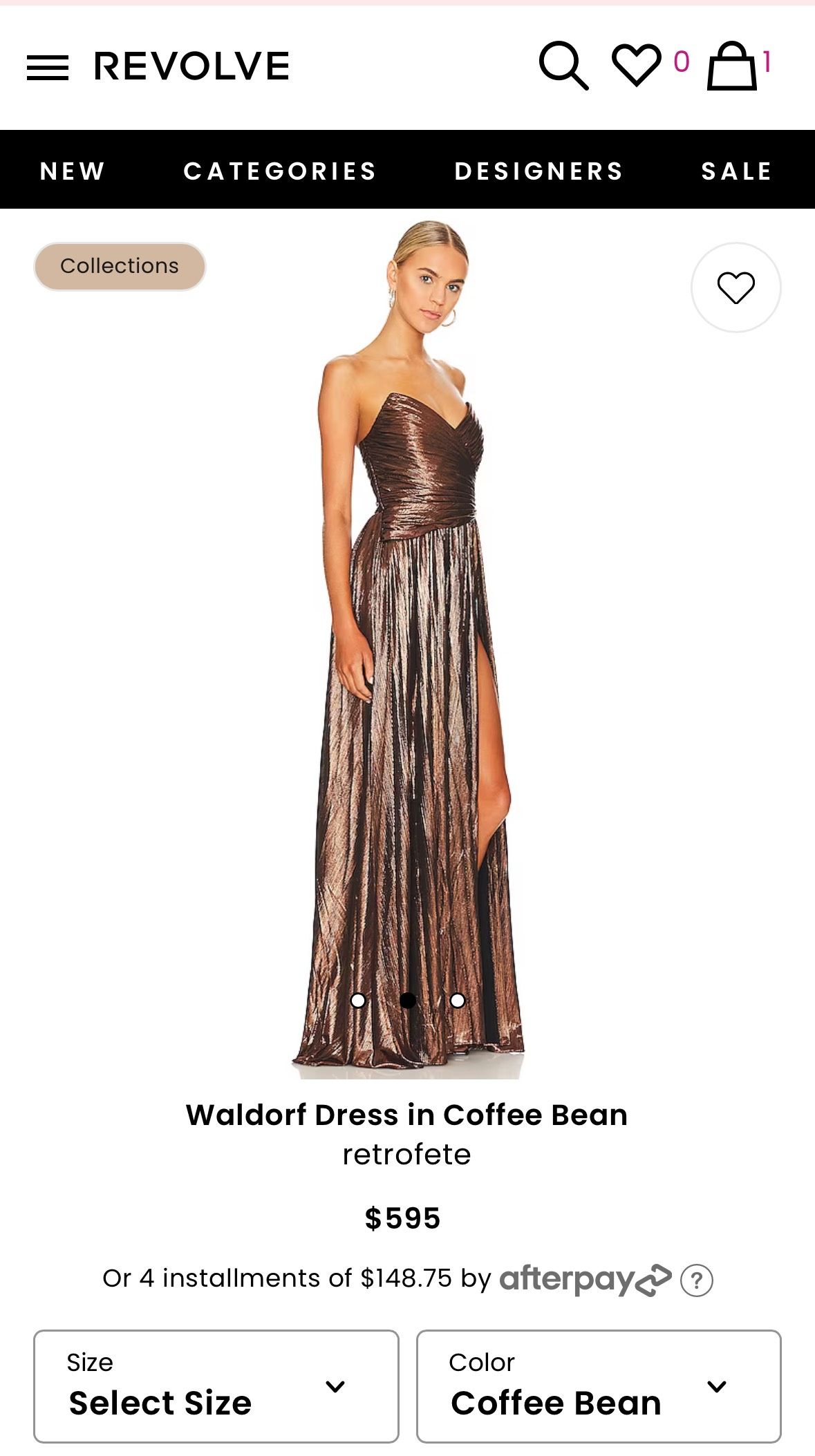 Size 2 Strapless Brown A-line Dress on Queenly