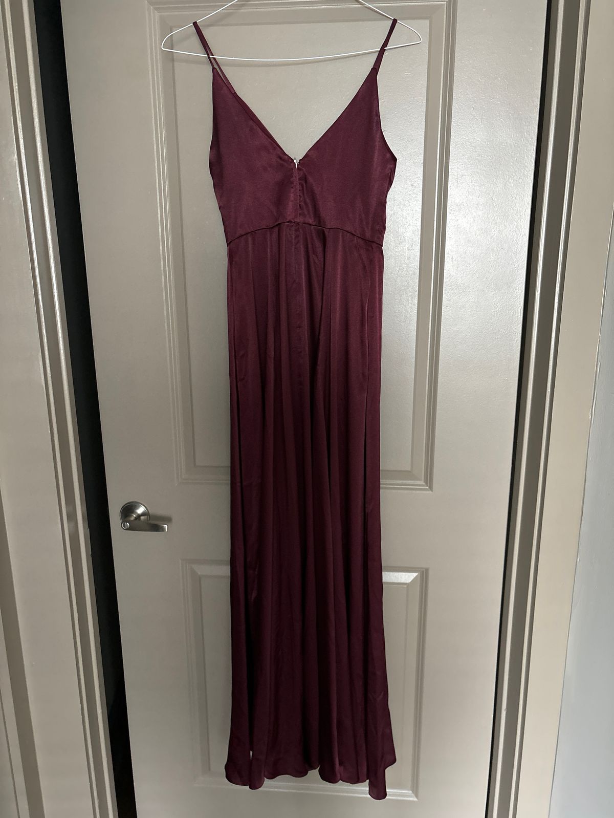 Style GS290019 David's Bridal Size 2 Prom Plunge Purple A-line Dress on Queenly