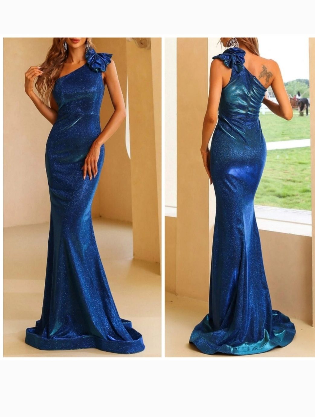 missord  Size 12 Prom Blue Mermaid Dress on Queenly