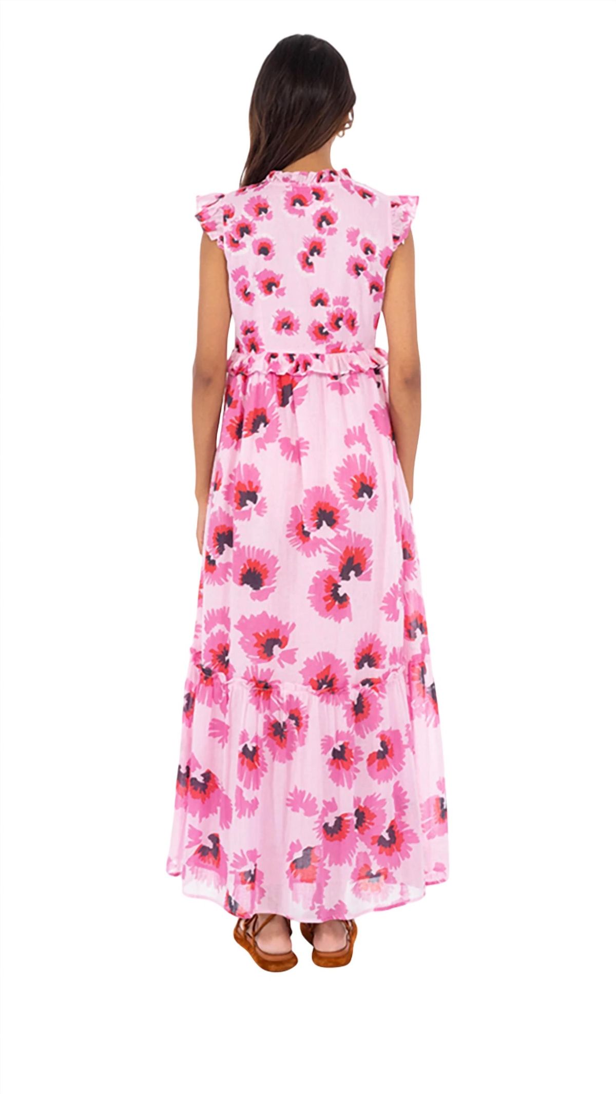 Style 1-1004786459-3775 BANJANAN Size XL Floral Pink Floor Length Maxi on Queenly
