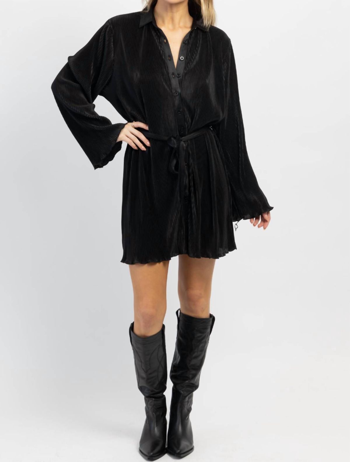 Style 1-1257709394-3236 MABLE Size S Long Sleeve Black Cocktail Dress on Queenly