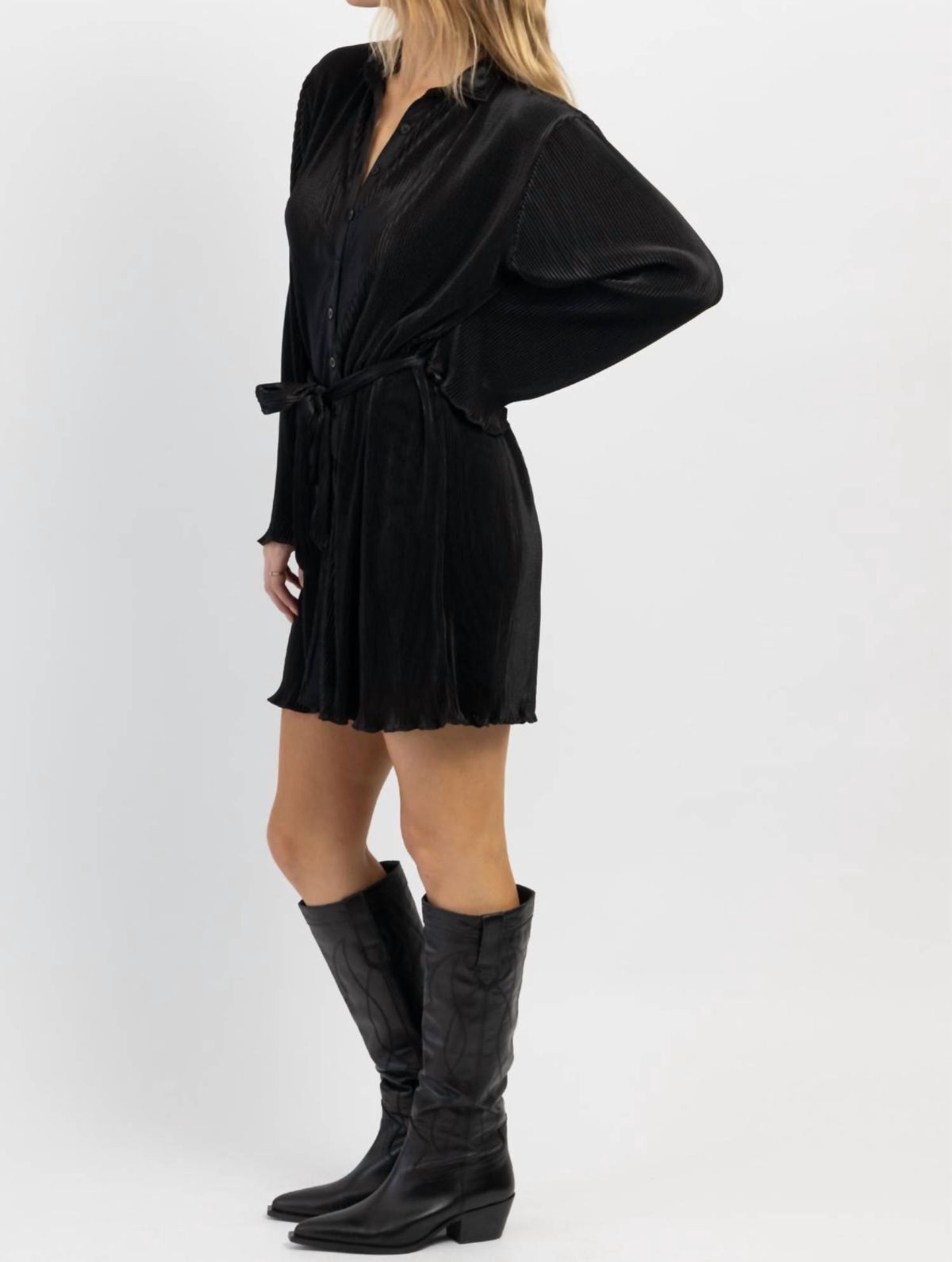 Style 1-1257709394-3236 MABLE Size S Long Sleeve Black Cocktail Dress on Queenly