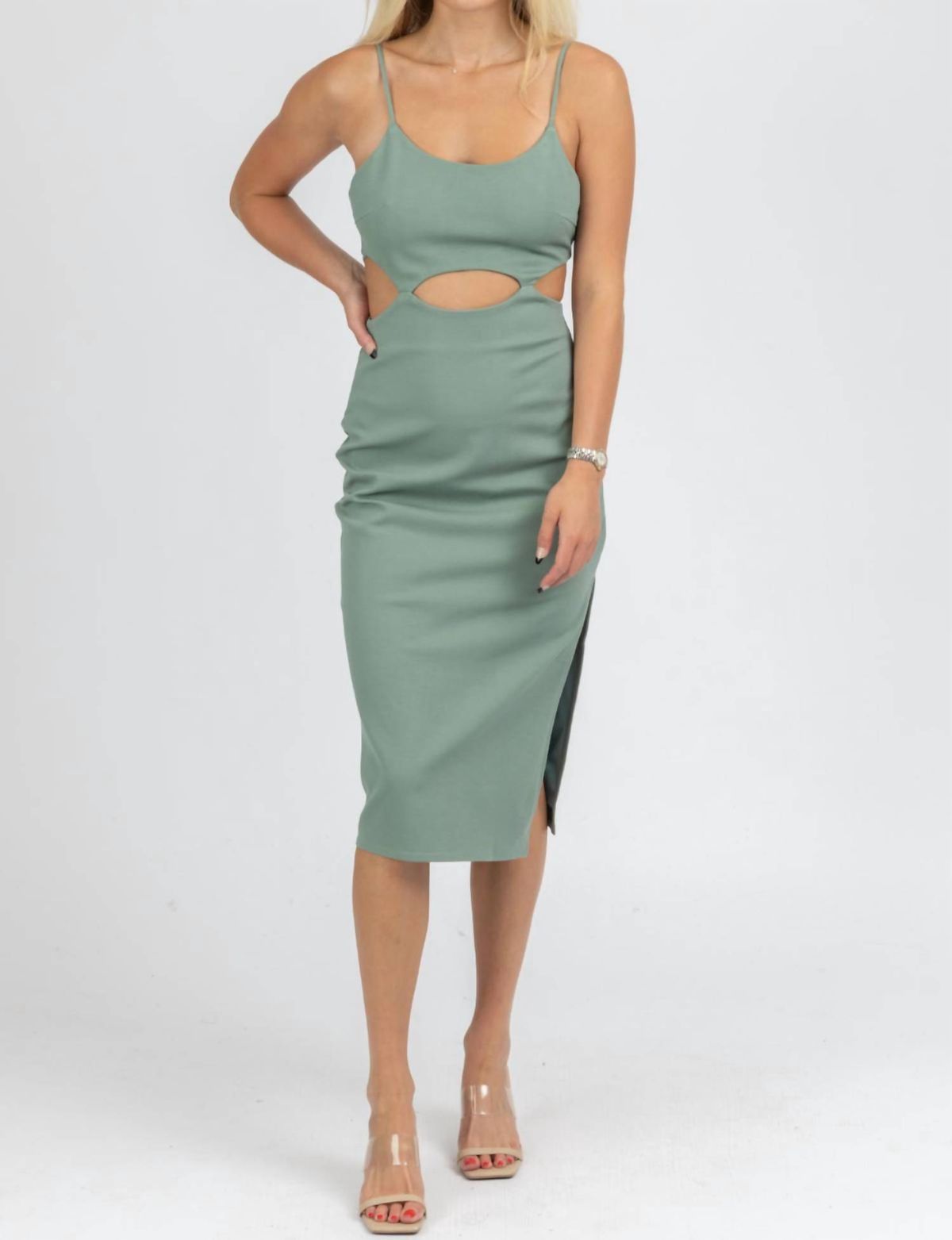 Style 1-1287005024-2696 Fore Size L Green Cocktail Dress on Queenly