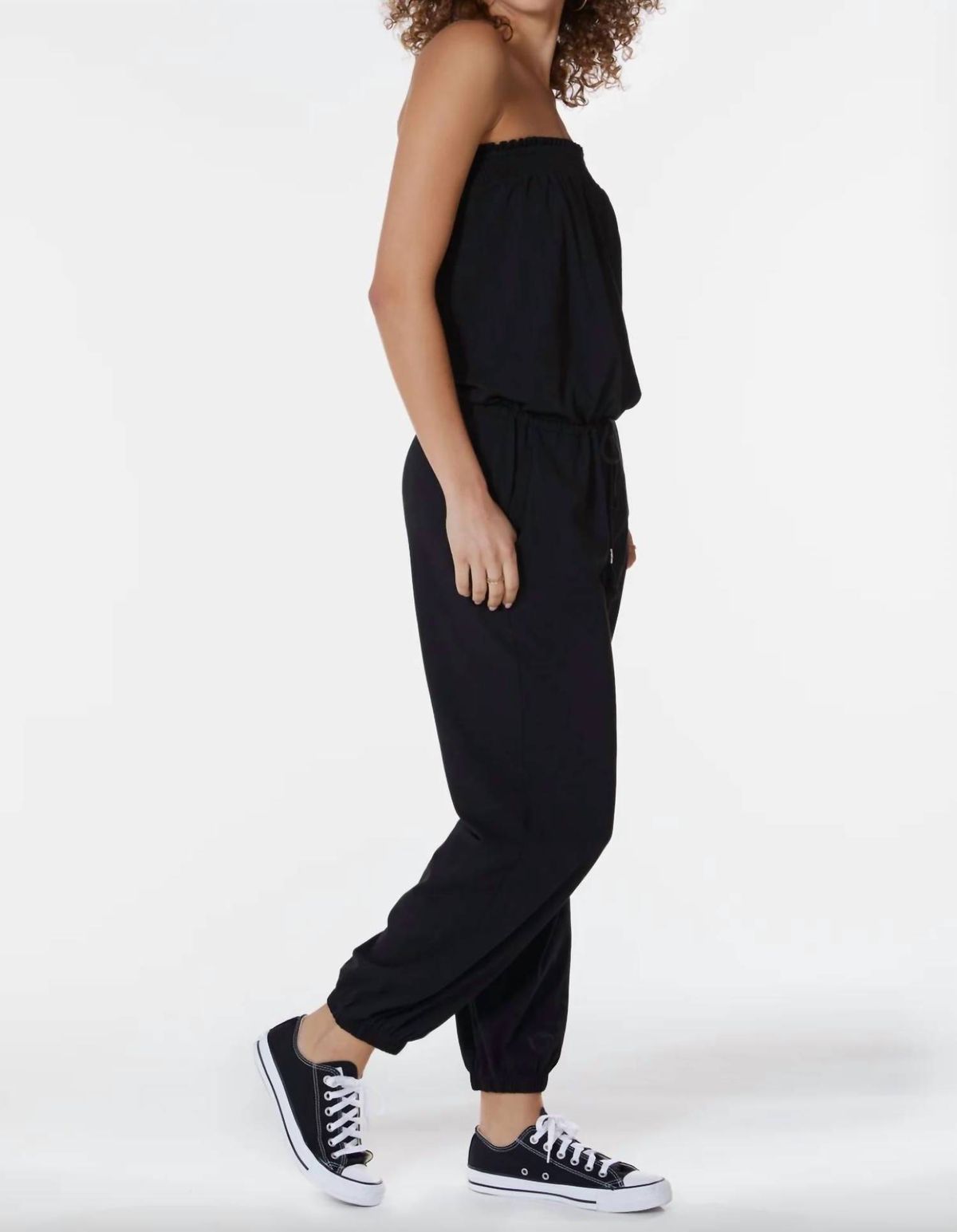 Style 1-1441045524-2791 bobi Size L Strapless Black Formal Jumpsuit on Queenly