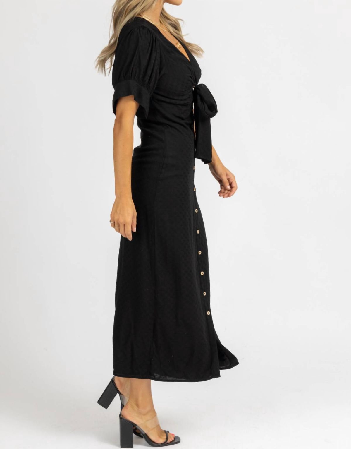 Style 1-1463605839-3236 Malibu Bum Size S Cap Sleeve Black Floor Length Maxi on Queenly