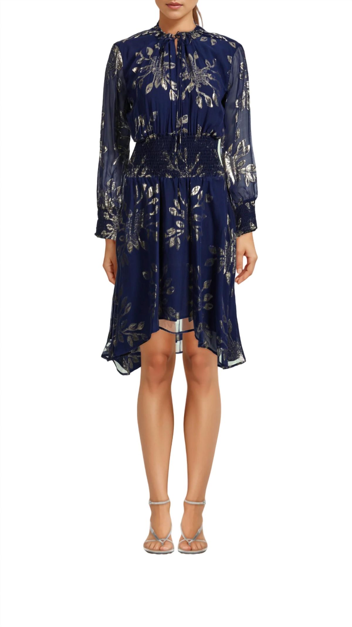 Style 1-1515997328-3011 DELFI COLLECTIVE Size M Satin Navy Blue Cocktail Dress on Queenly