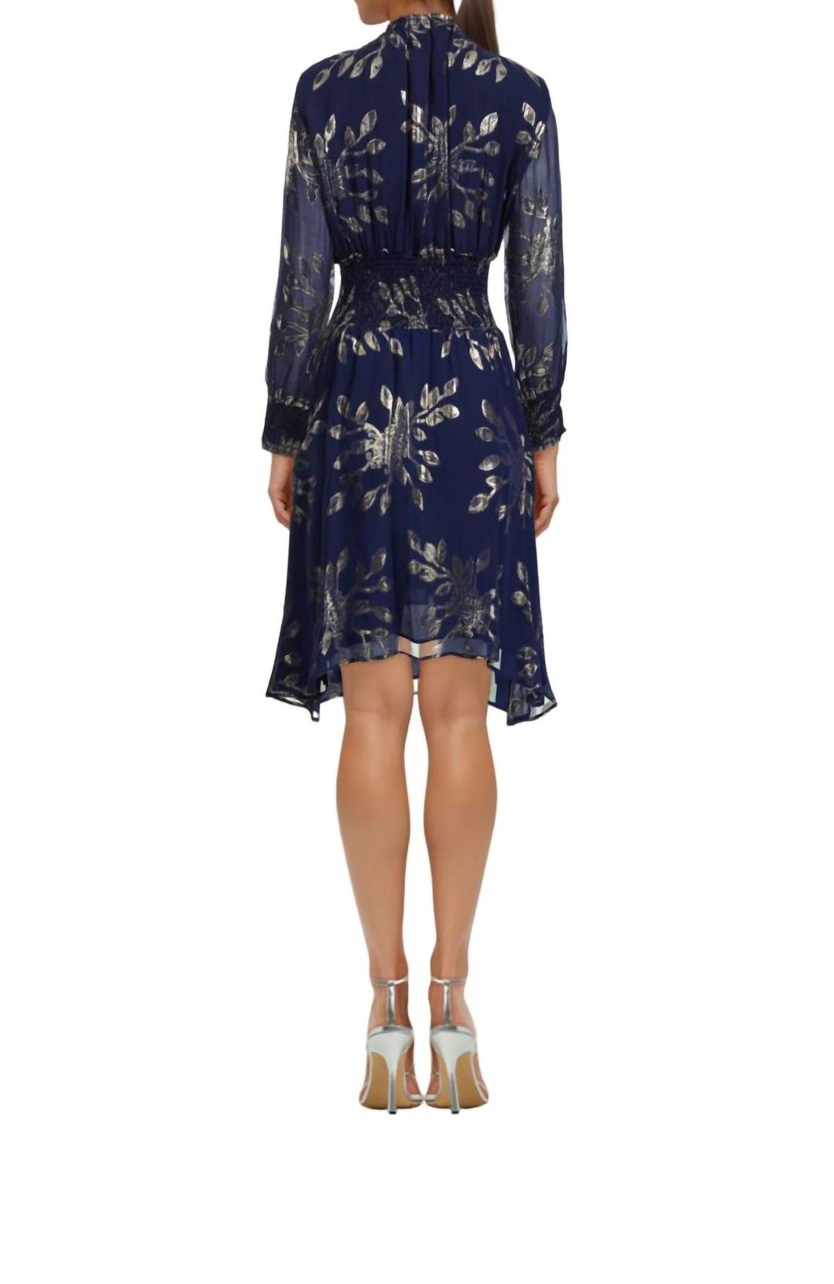 Style 1-1515997328-3011 DELFI COLLECTIVE Size M Satin Navy Blue Cocktail Dress on Queenly