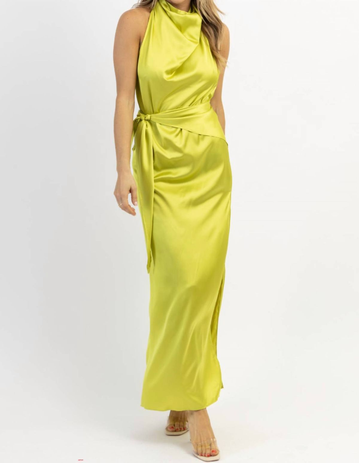 Style 1-1861816748-2901 LUXXEL Size M Blazer Green Floor Length Maxi on Queenly