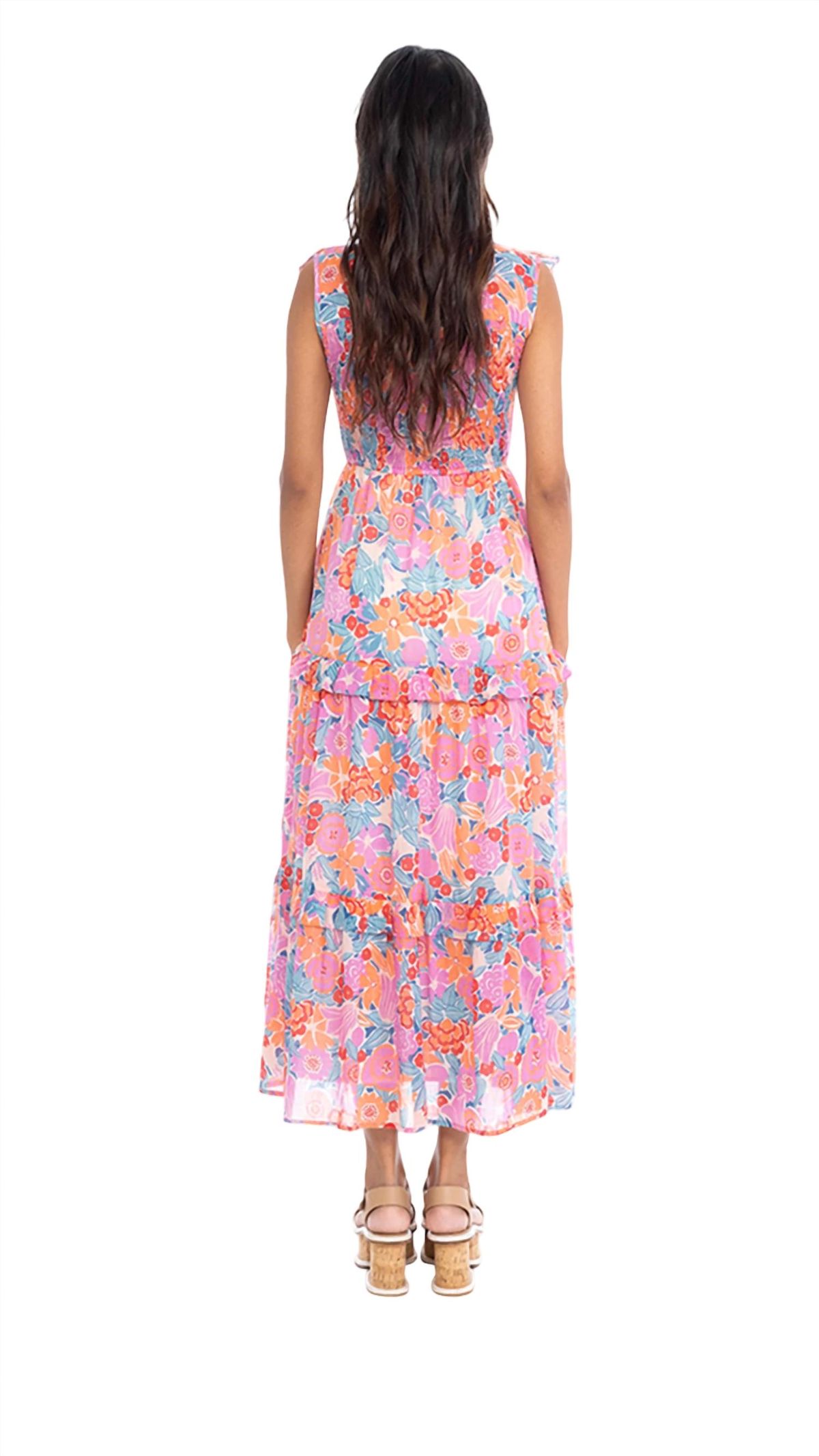 Style 1-1927347421-3855 BANJANAN Size XS Floral Pink Cocktail Dress on Queenly