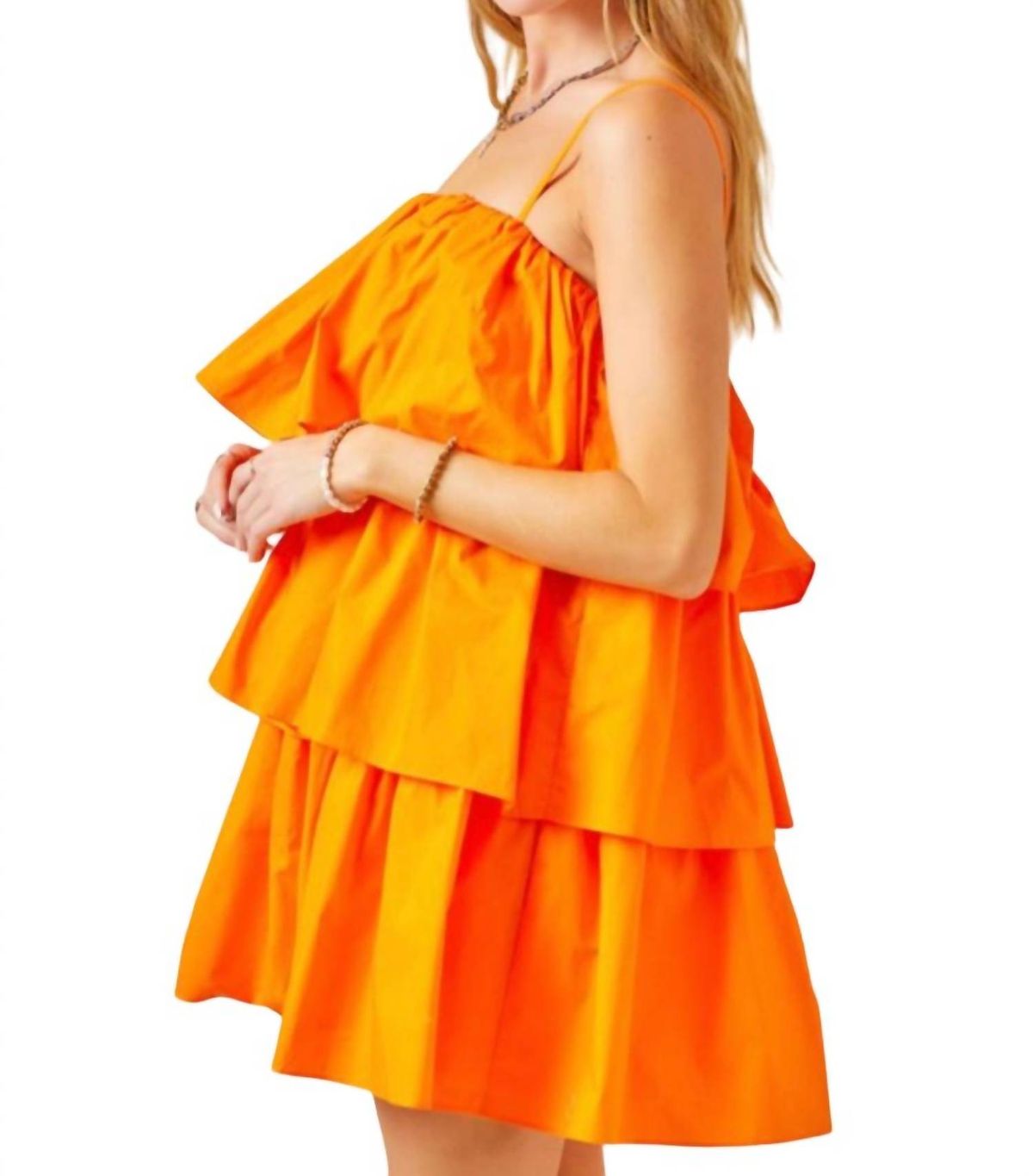 Style 1-2044263552-2901 day + moon Size M Orange Cocktail Dress on Queenly