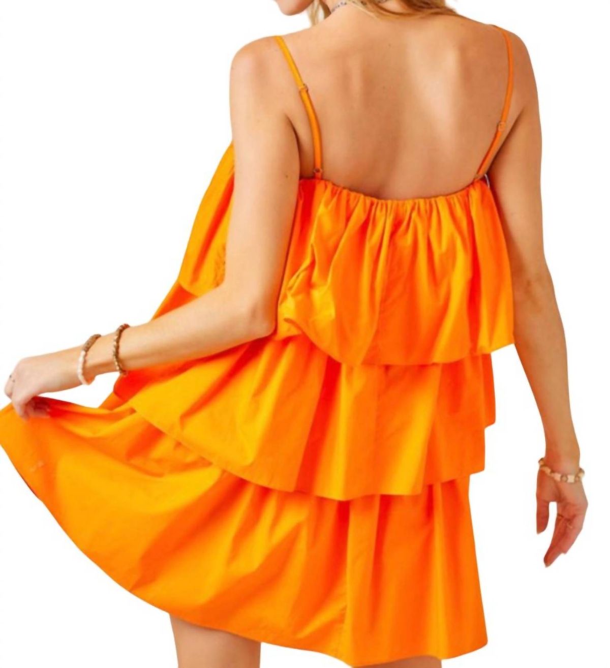Style 1-2044263552-2901 day + moon Size M Orange Cocktail Dress on Queenly