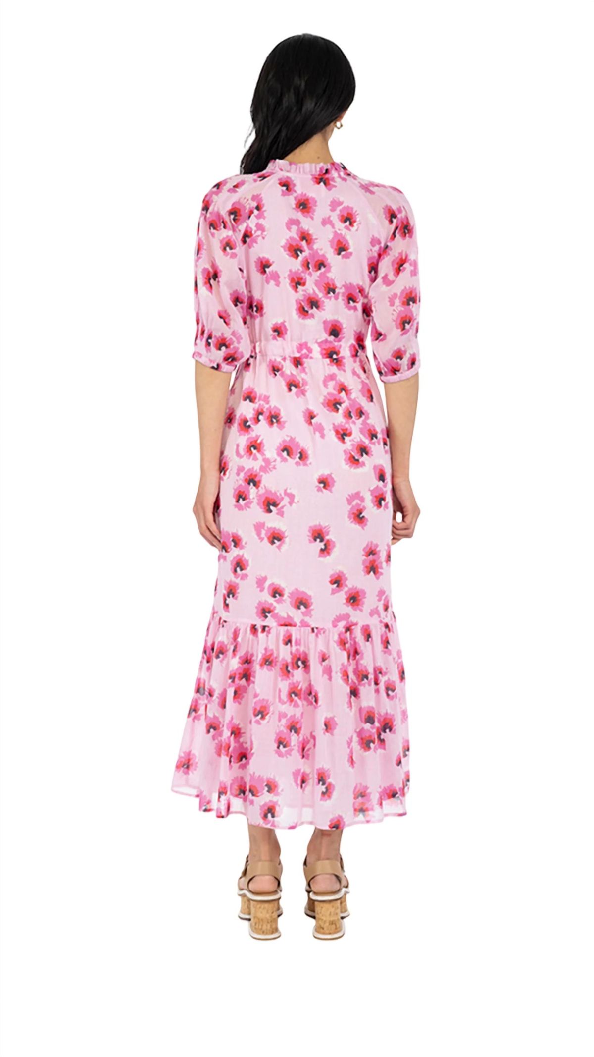 Style 1-2053627452-3011 BANJANAN Size M Floral Pink Cocktail Dress on Queenly