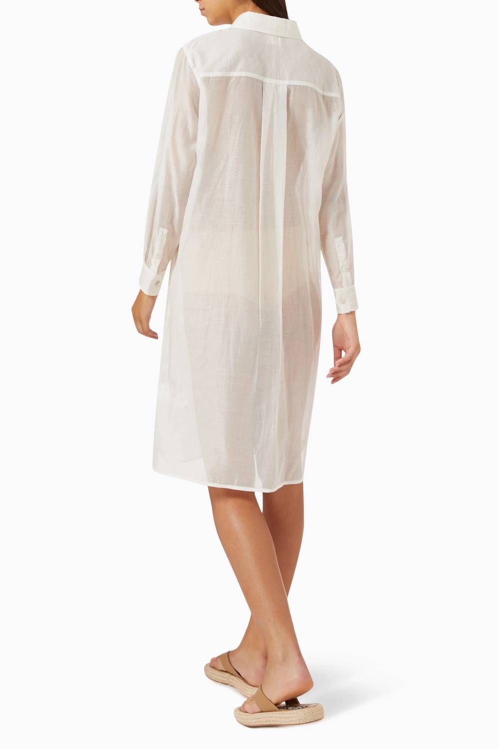Style 1-2571321183-1498 MARELLA Size 4 Sheer White Cocktail Dress on Queenly
