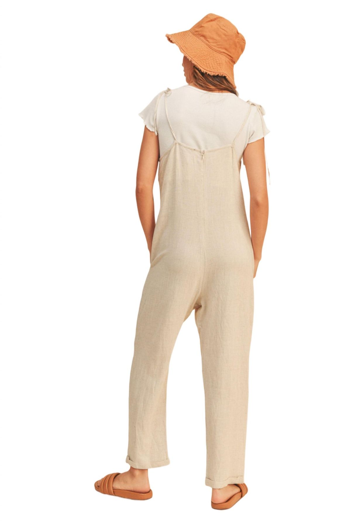 Style 1-2576664742-2901 MIOU MUSE Size M Nude Formal Jumpsuit on Queenly