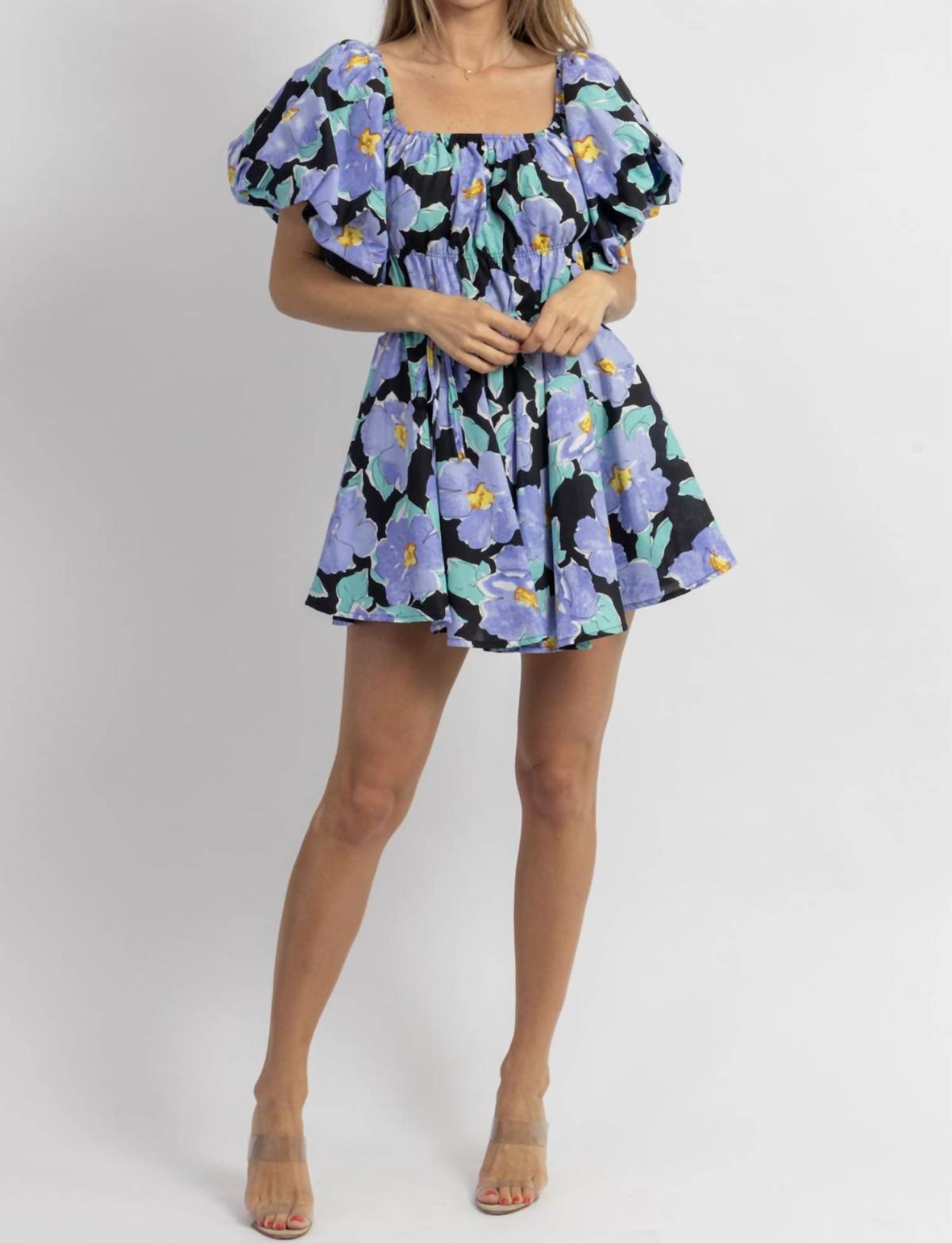 Style 1-2663816983-3236 &merci Size S Floral Purple Cocktail Dress on Queenly