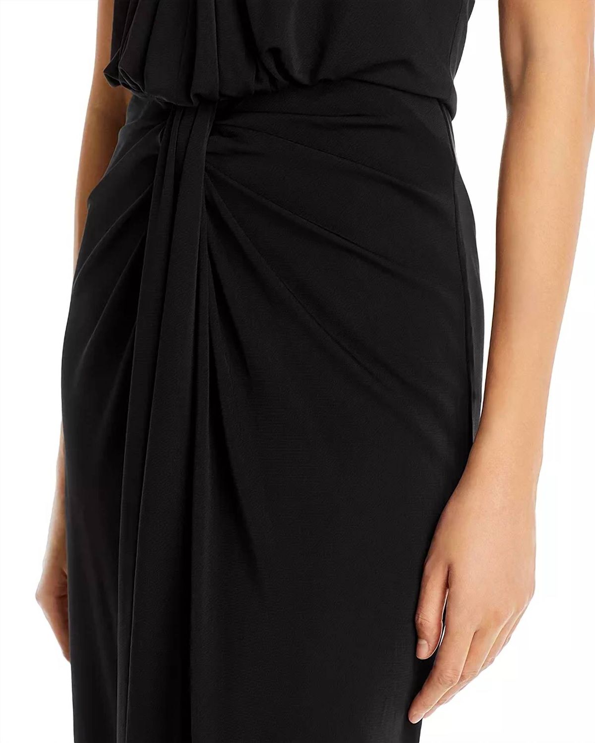 Style 1-3256600483-98 cinq a sept Size 10 Halter Black Cocktail Dress on Queenly