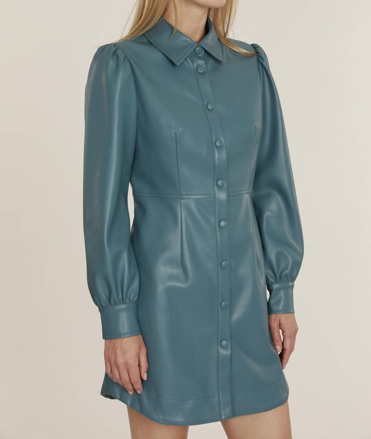 Style 1-3378901219-2696 DOLCE CABO Size L Long Sleeve Turquoise Blue Cocktail Dress on Queenly