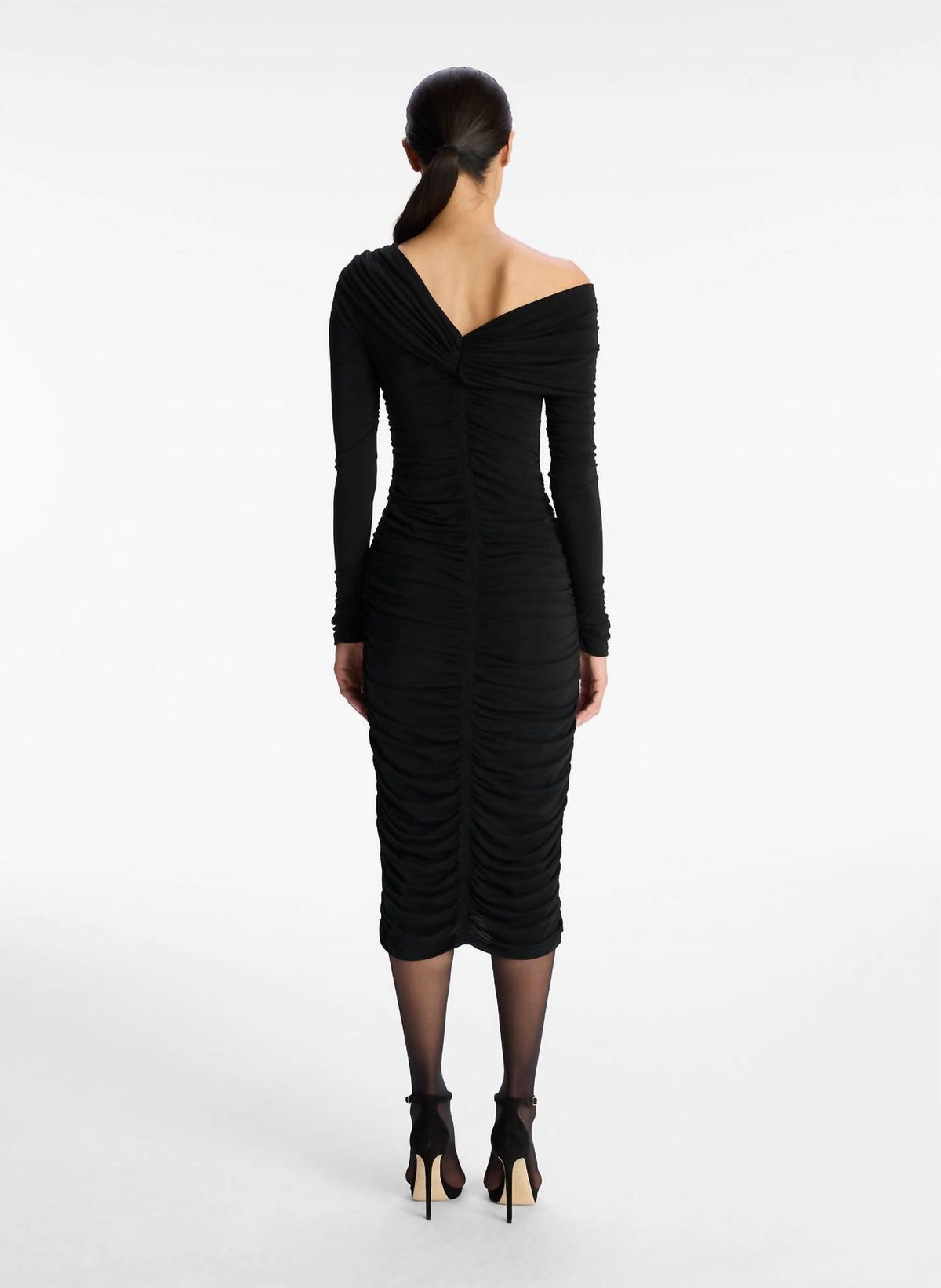 Style 1-3920407647-2901 A.L.C. Size M Long Sleeve Black Cocktail Dress on Queenly