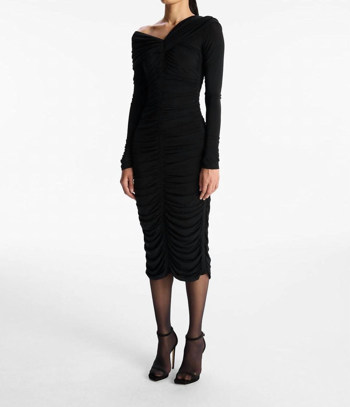 Style 1-3920407647-3236 A.L.C. Size S Long Sleeve Black Cocktail Dress on Queenly