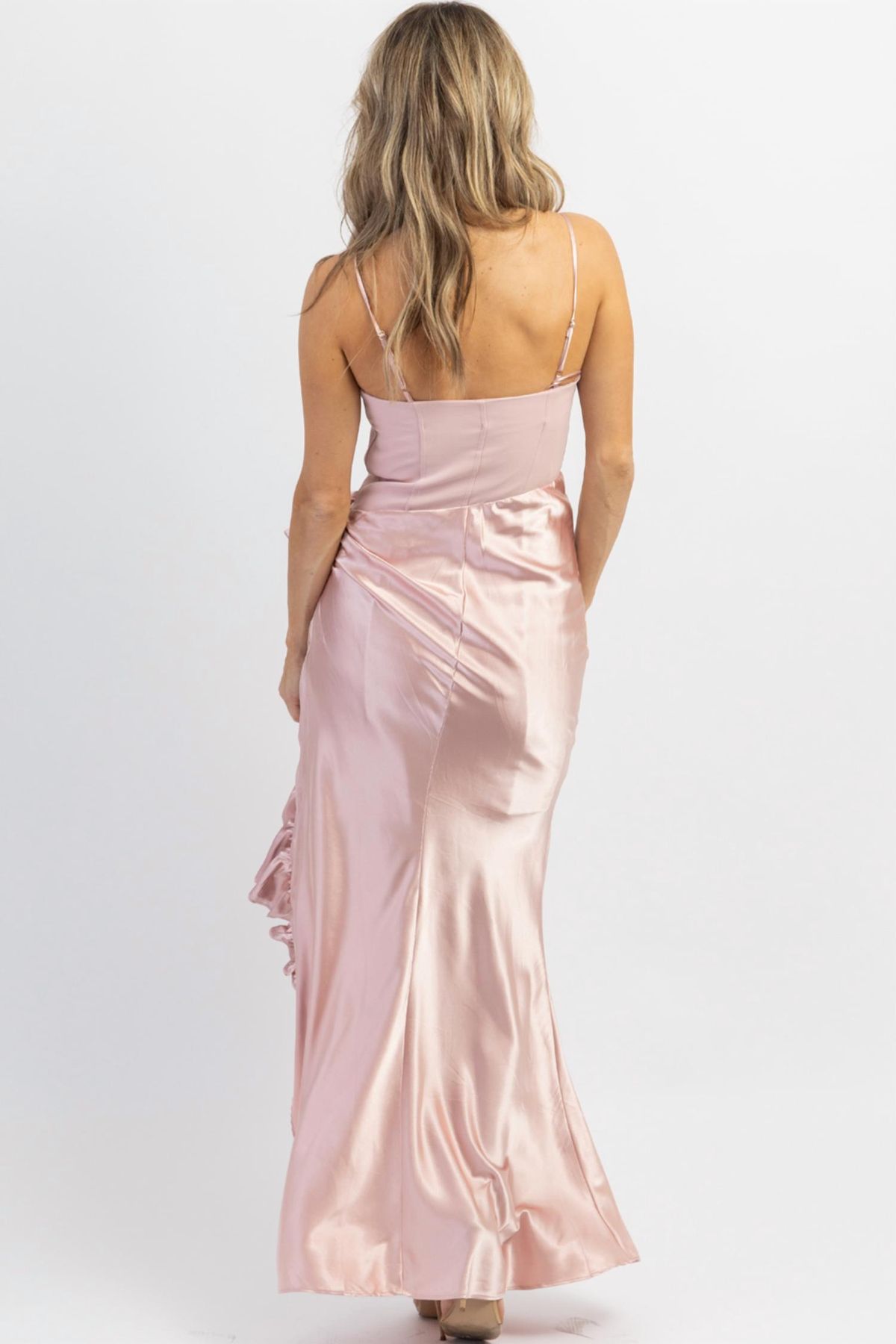 Style 1-3956632028-2696 MABLE Size L Pink Side Slit Dress on Queenly