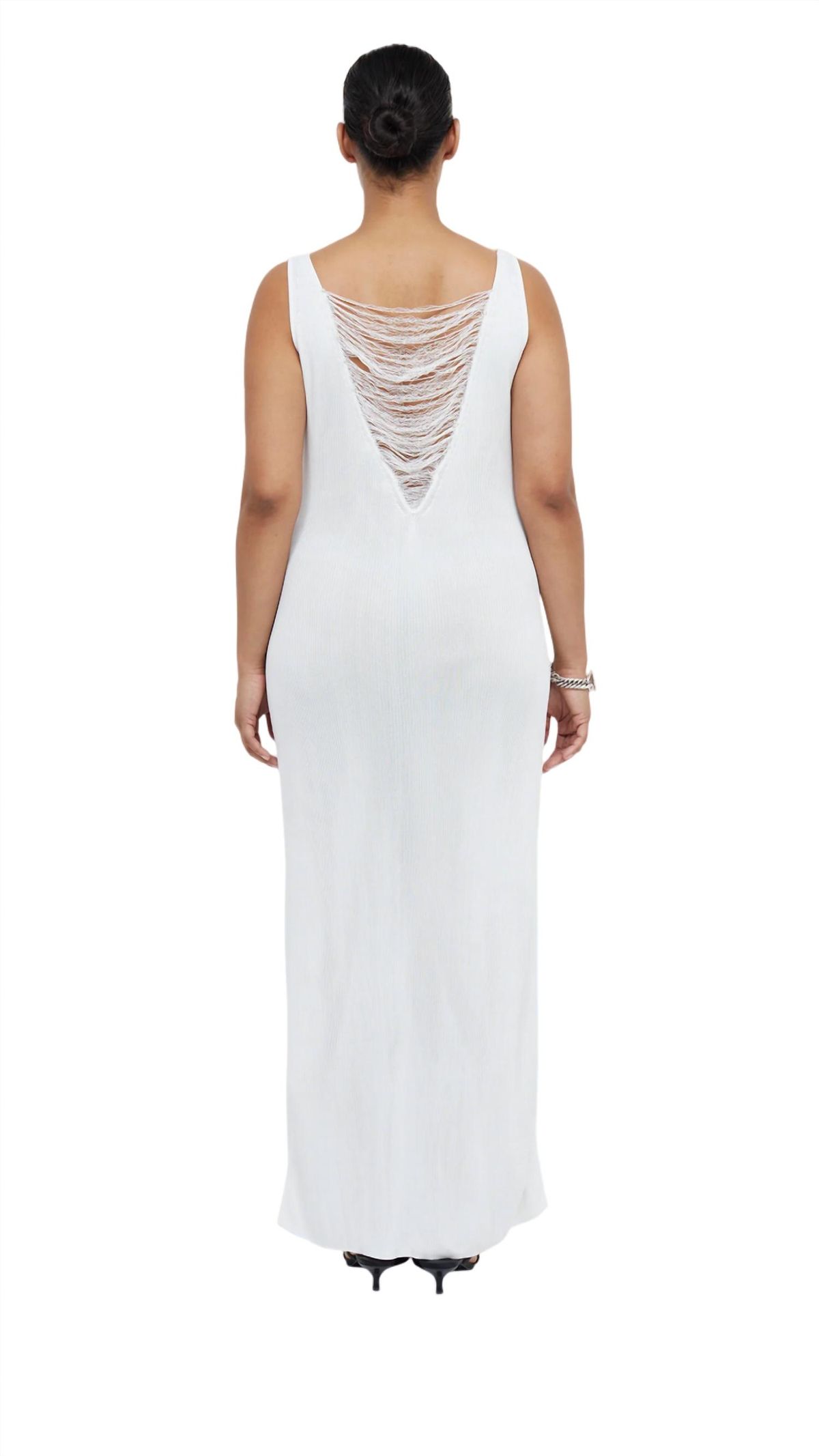 Style 1-3974044580-2791 BEC + BRIDGE Size L Sheer White Floor Length Maxi on Queenly