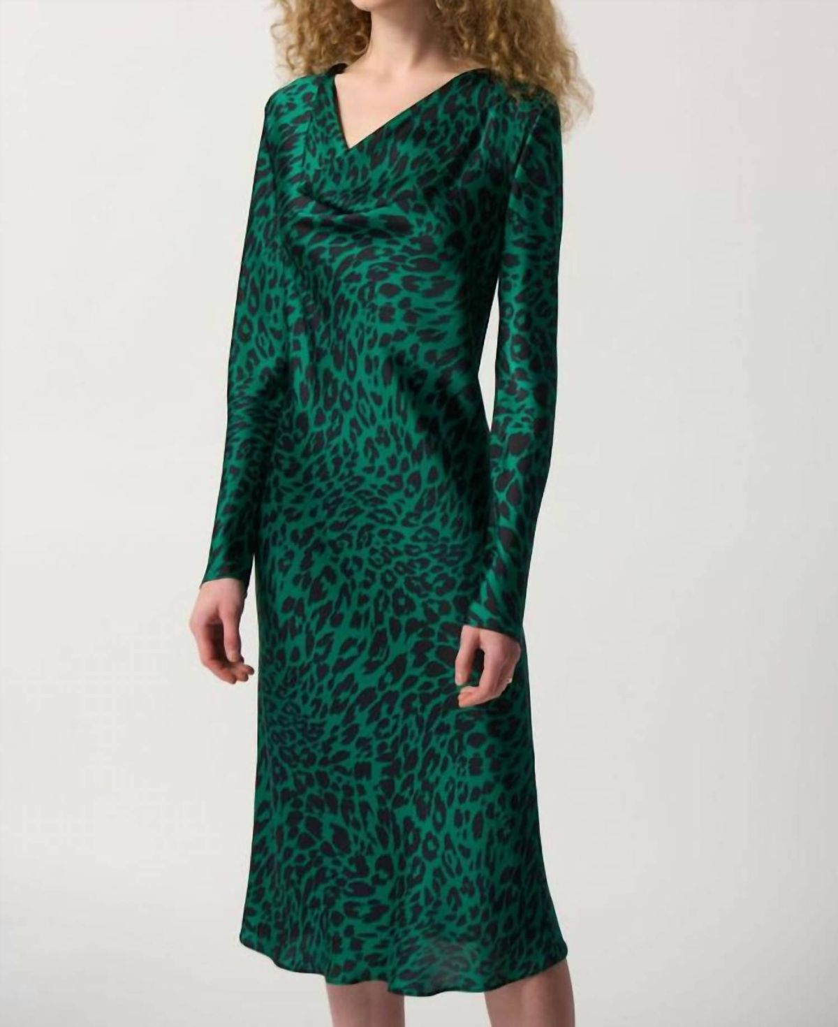 Style 1-3989166236-1901 Joseph Ribkoff Size 6 Long Sleeve Green Cocktail Dress on Queenly