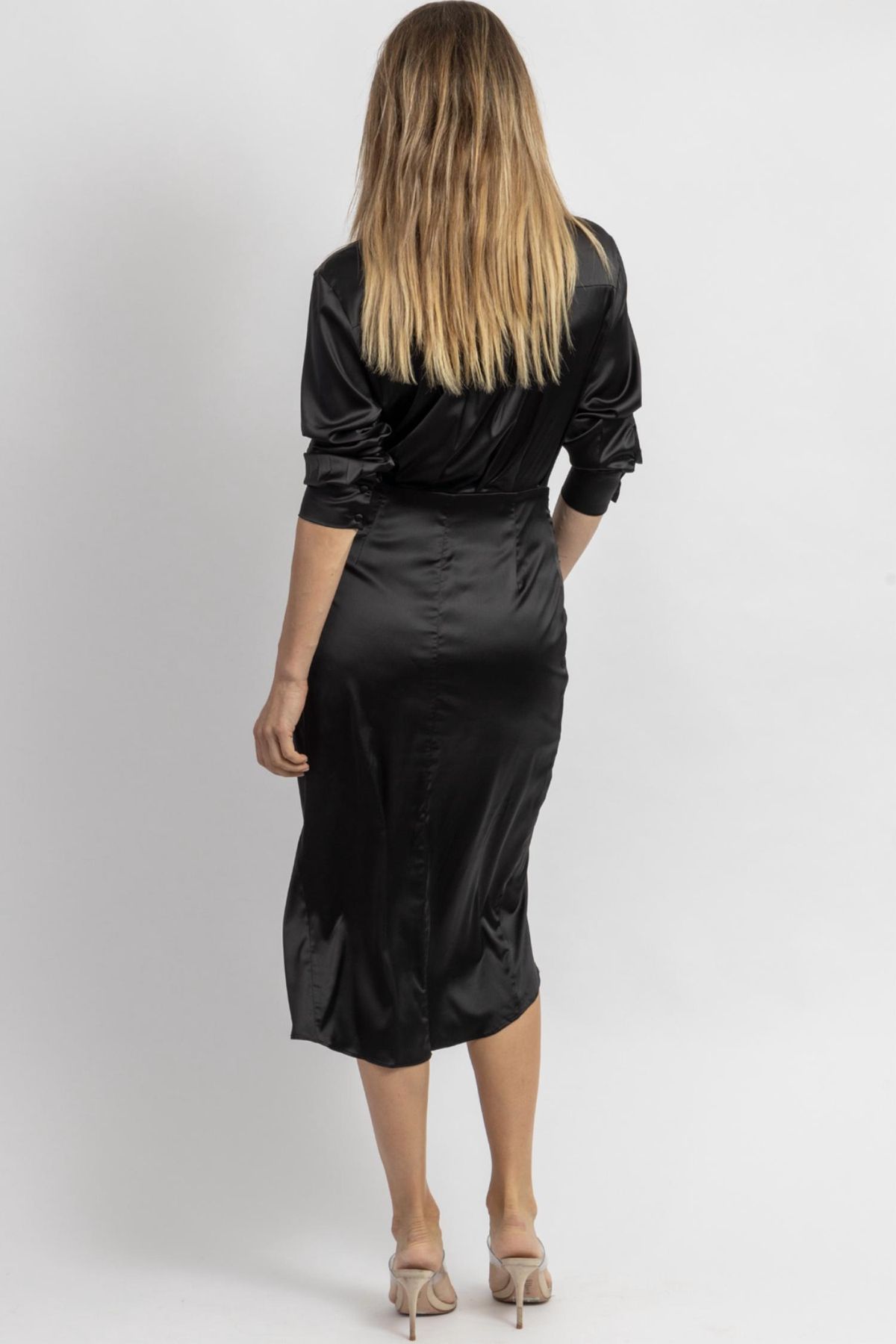 Style 1-886149352-3236 LUXXEL Size S Long Sleeve Black Cocktail Dress on Queenly
