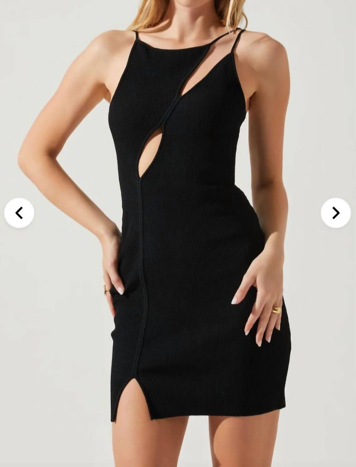 Style 1-892422256-2696 ASTR Size L Black Cocktail Dress on Queenly