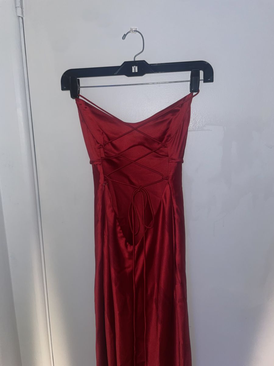 baby boo Size 2 Prom Red Floor Length Maxi on Queenly