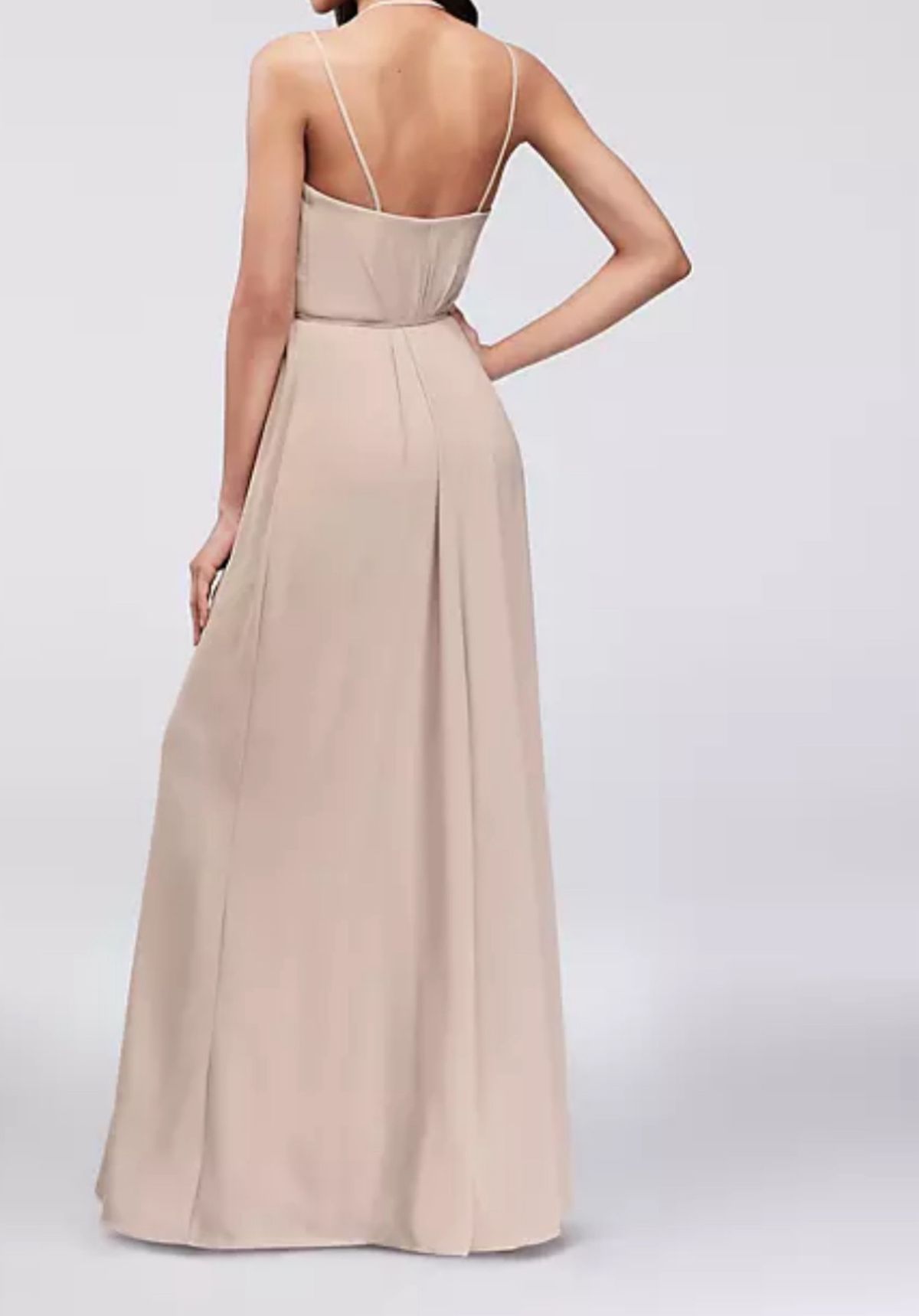 Size 0 Bridesmaid Plunge Coral A-line Dress on Queenly