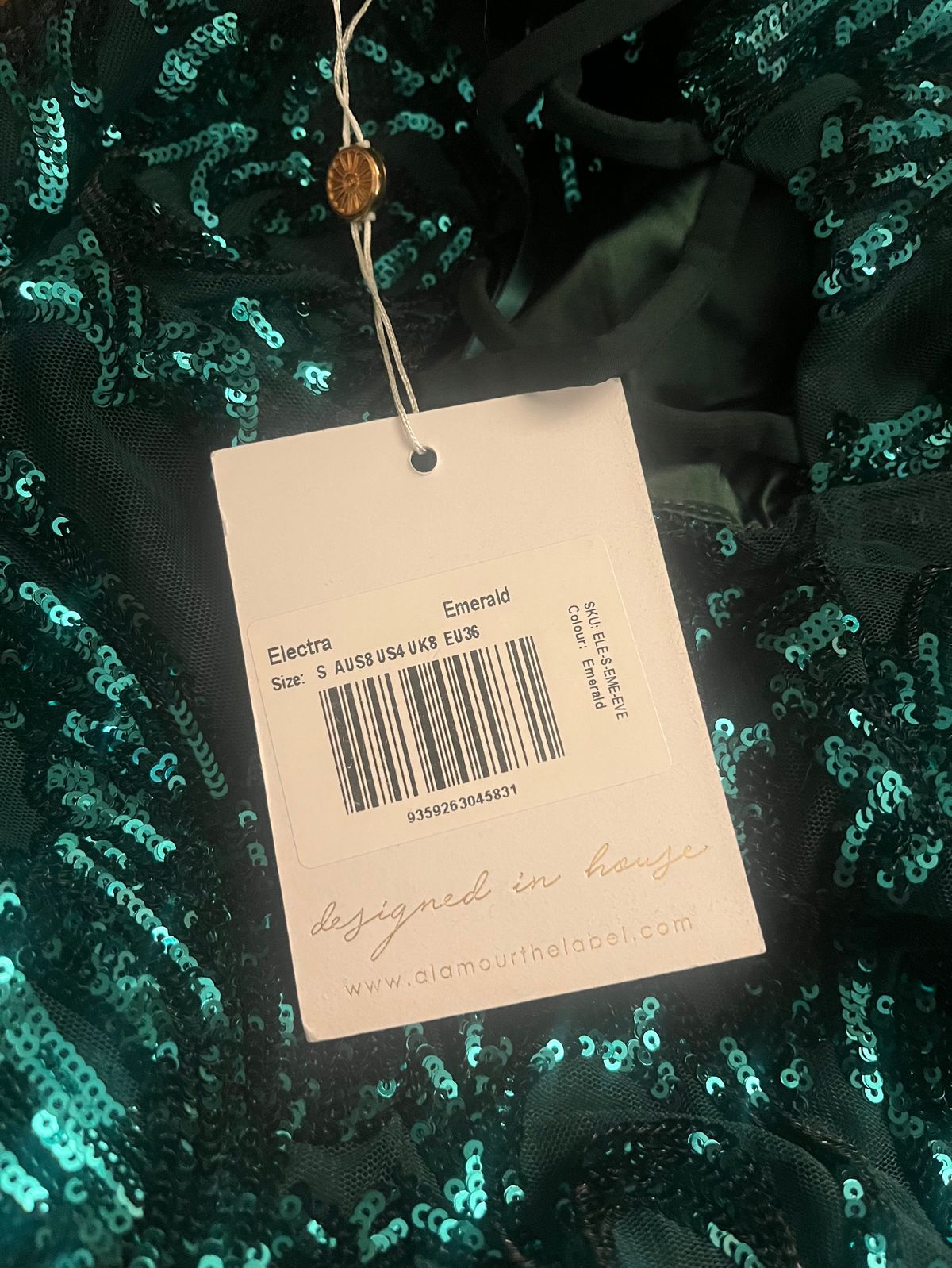 Style Ele-S-EME-EVE Alamour The Label Size 4 Prom Emerald Green Mermaid Dress on Queenly