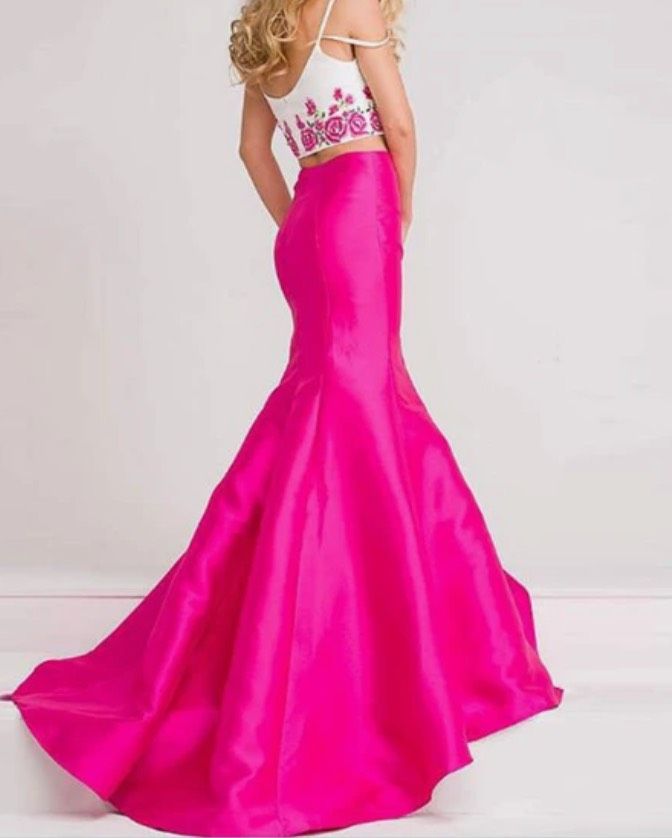 Jovani Size 4 Prom Hot Pink Mermaid Dress on Queenly