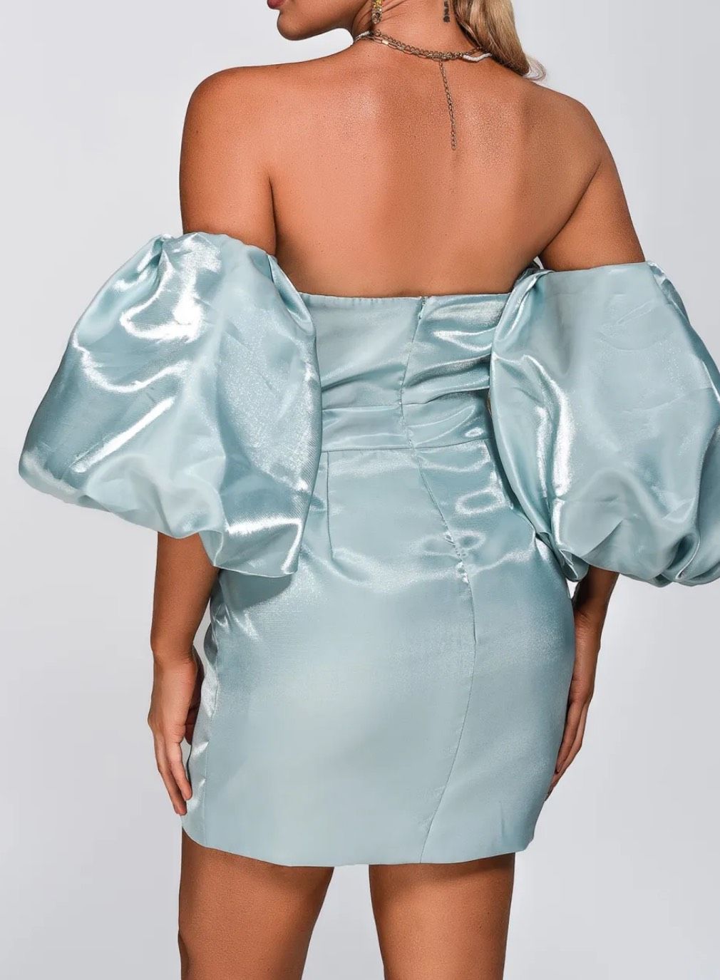 Size 4 Prom Off The Shoulder Blue Cocktail Dress on Queenly