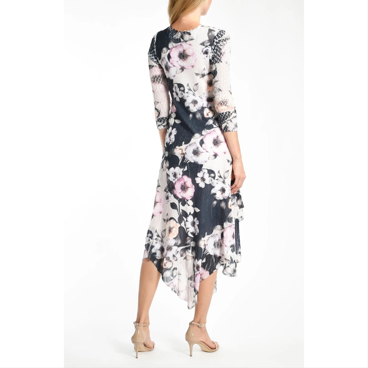 Komarov Size 10 Floral Multicolor Cocktail Dress on Queenly