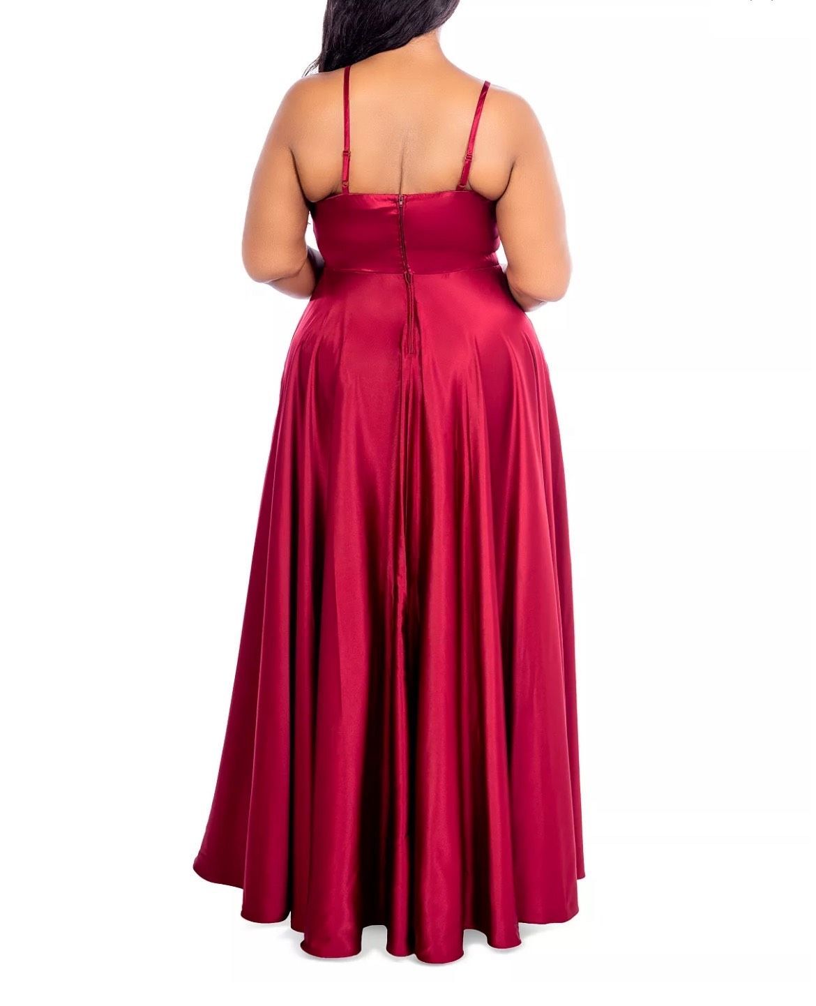 Plus Size 22 Prom Burgundy Red A-line Dress on Queenly