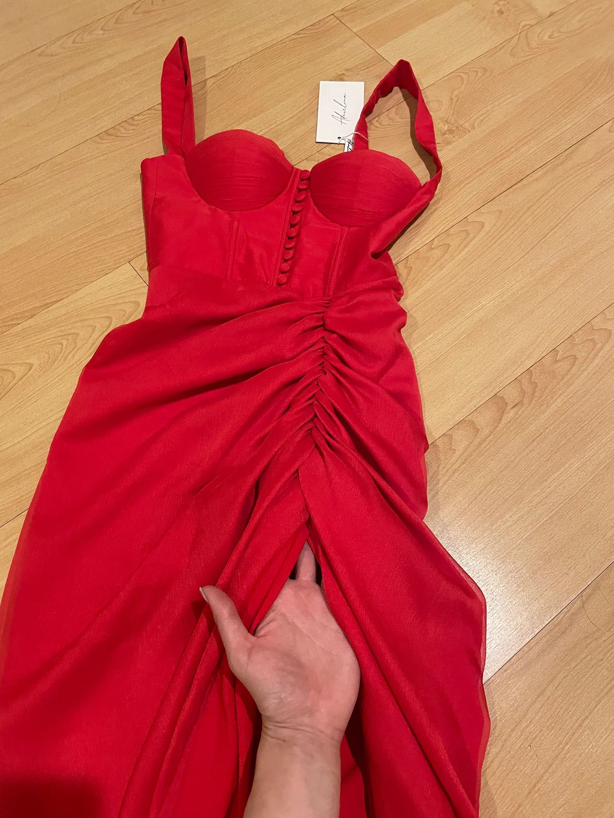 Adeirlina Size XS Pageant Plunge Red Cocktail Dress on Queenly
