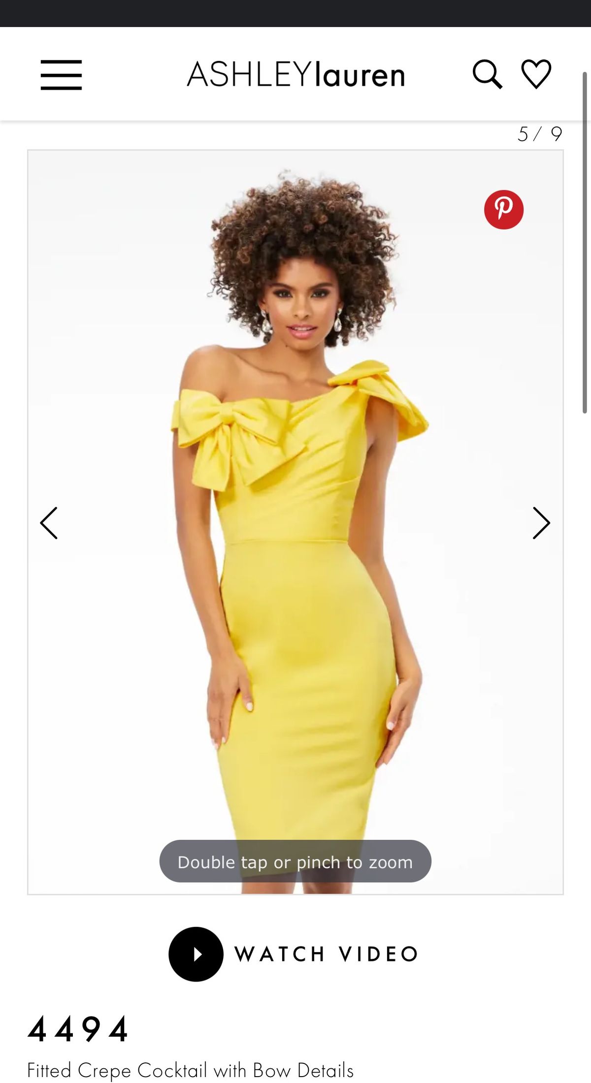 Style 4494 Ashley Lauren Size 0 Homecoming One Shoulder Yellow Cocktail Dress on Queenly