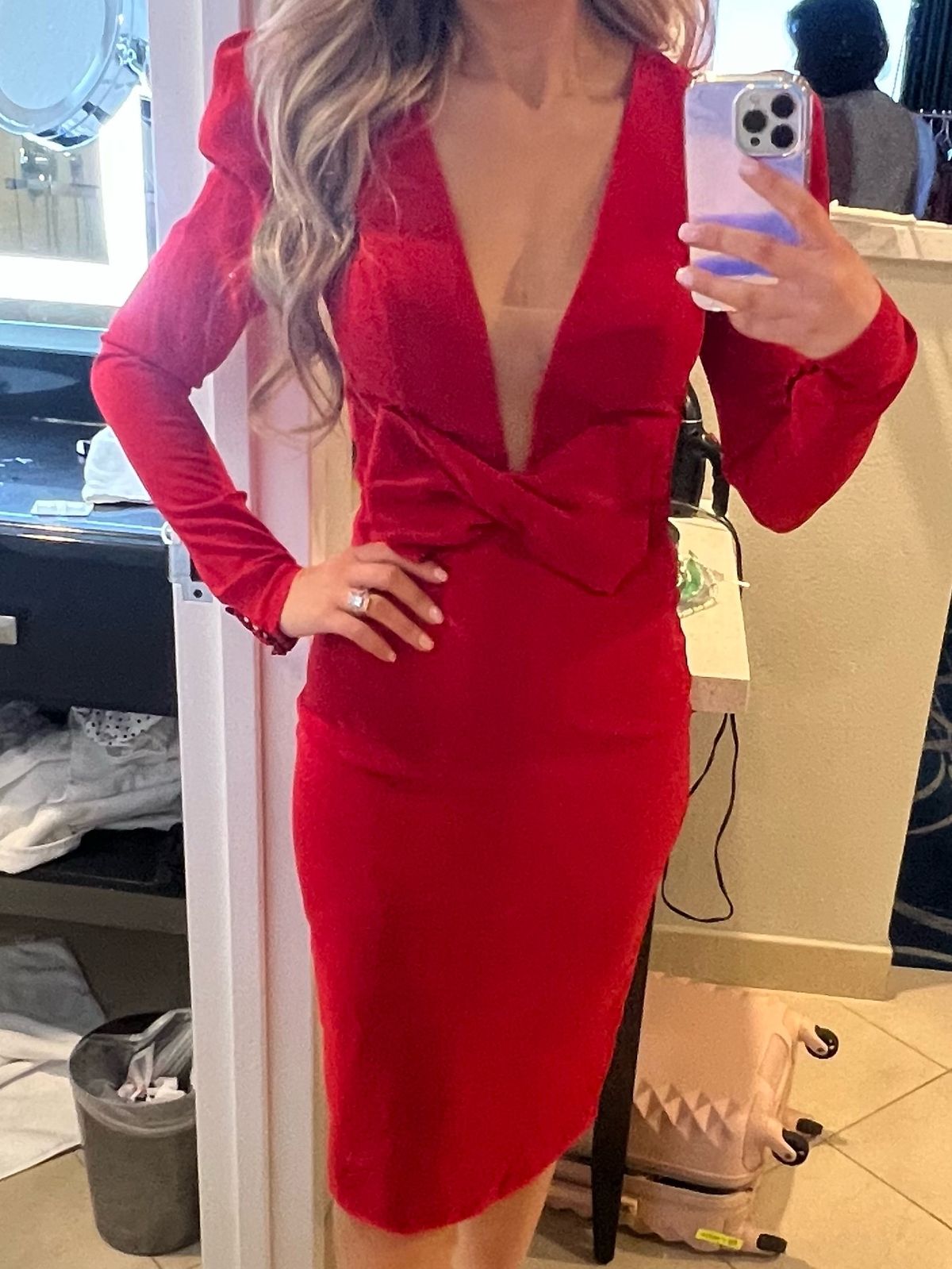 Tarik Ediz Size 2 Red Cocktail Dress on Queenly