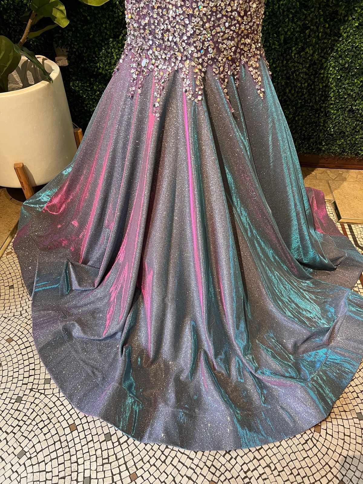 Style 2317 Colors Size 6 Prom Halter Purple Mermaid Dress on Queenly