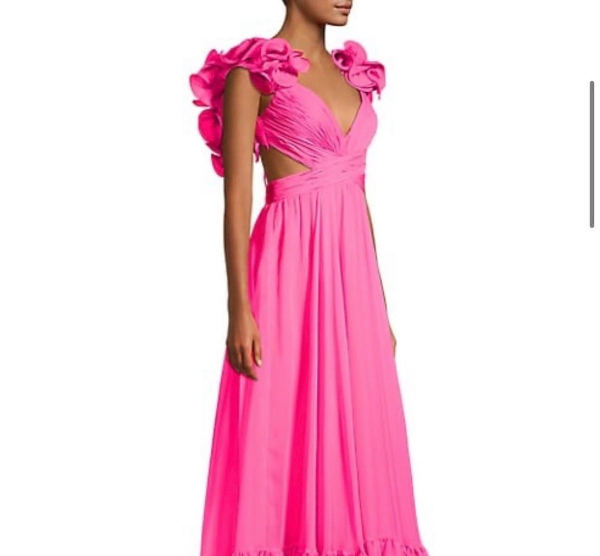 Style 67911 Mac Duggal Size 8 Prom Plunge Pink A-line Dress on Queenly